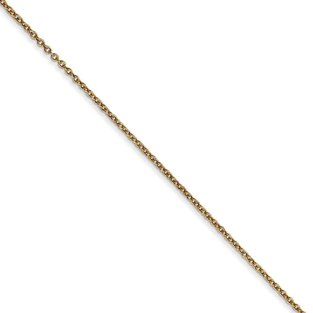 14k Yellow Gold Swoosh Basketball Through Net Necklace