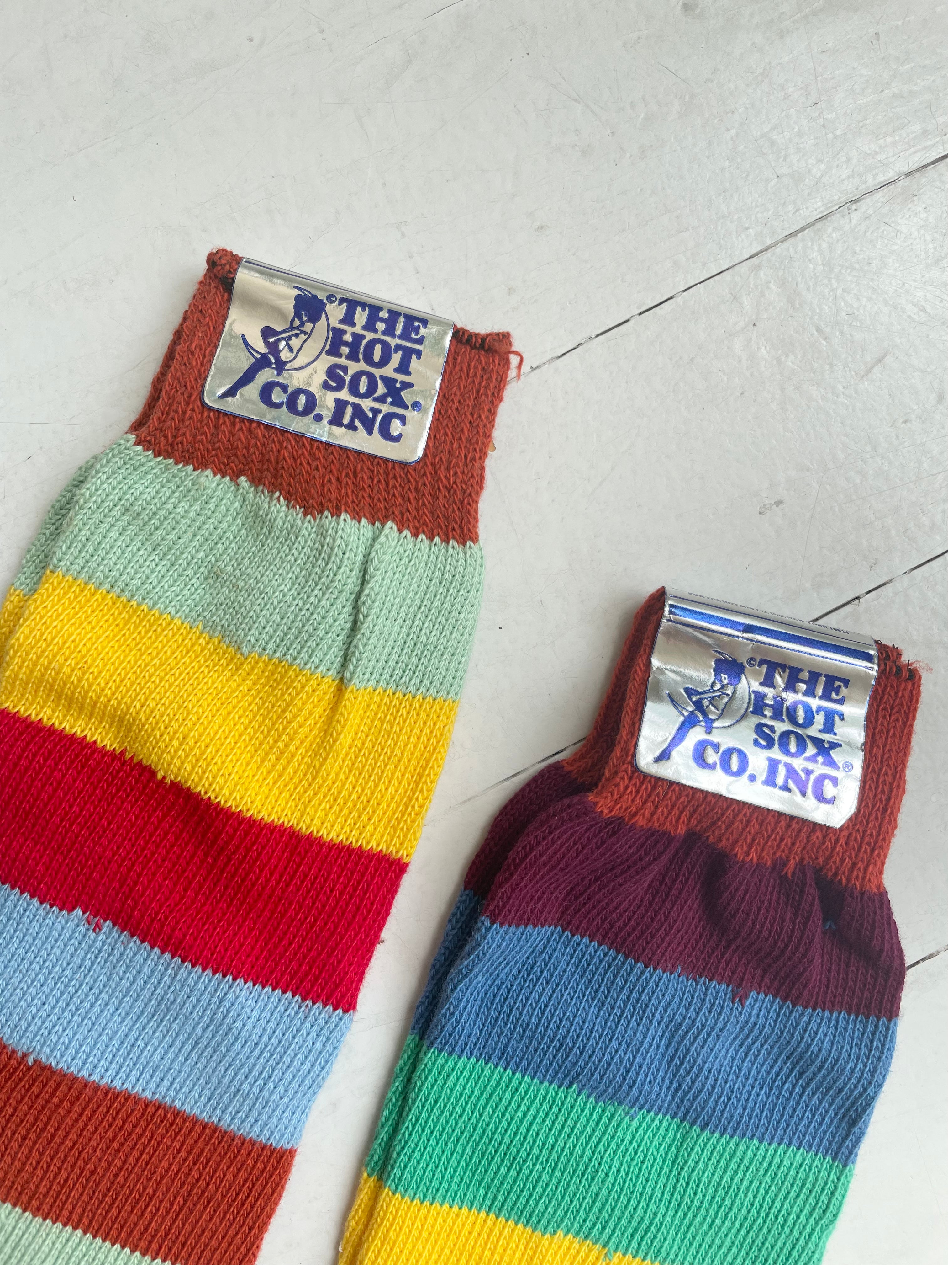 1970s Rainbow Knee Socks