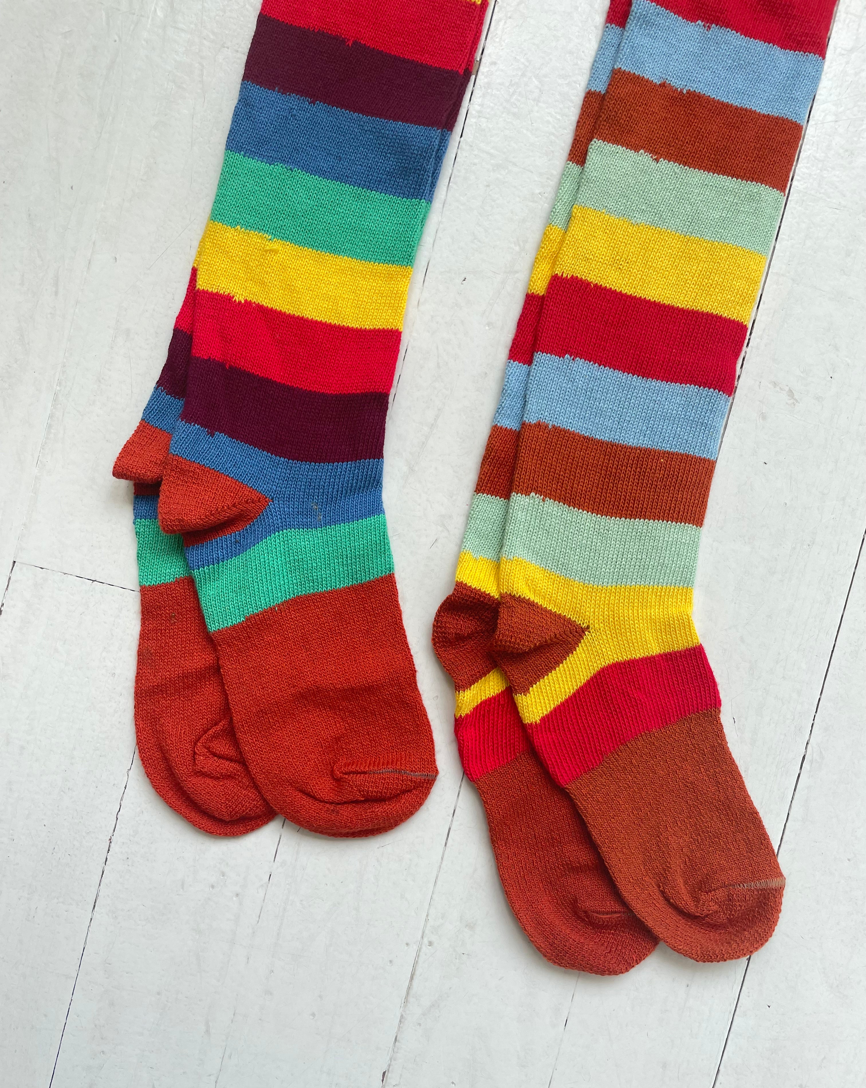 1970s Rainbow Knee Socks