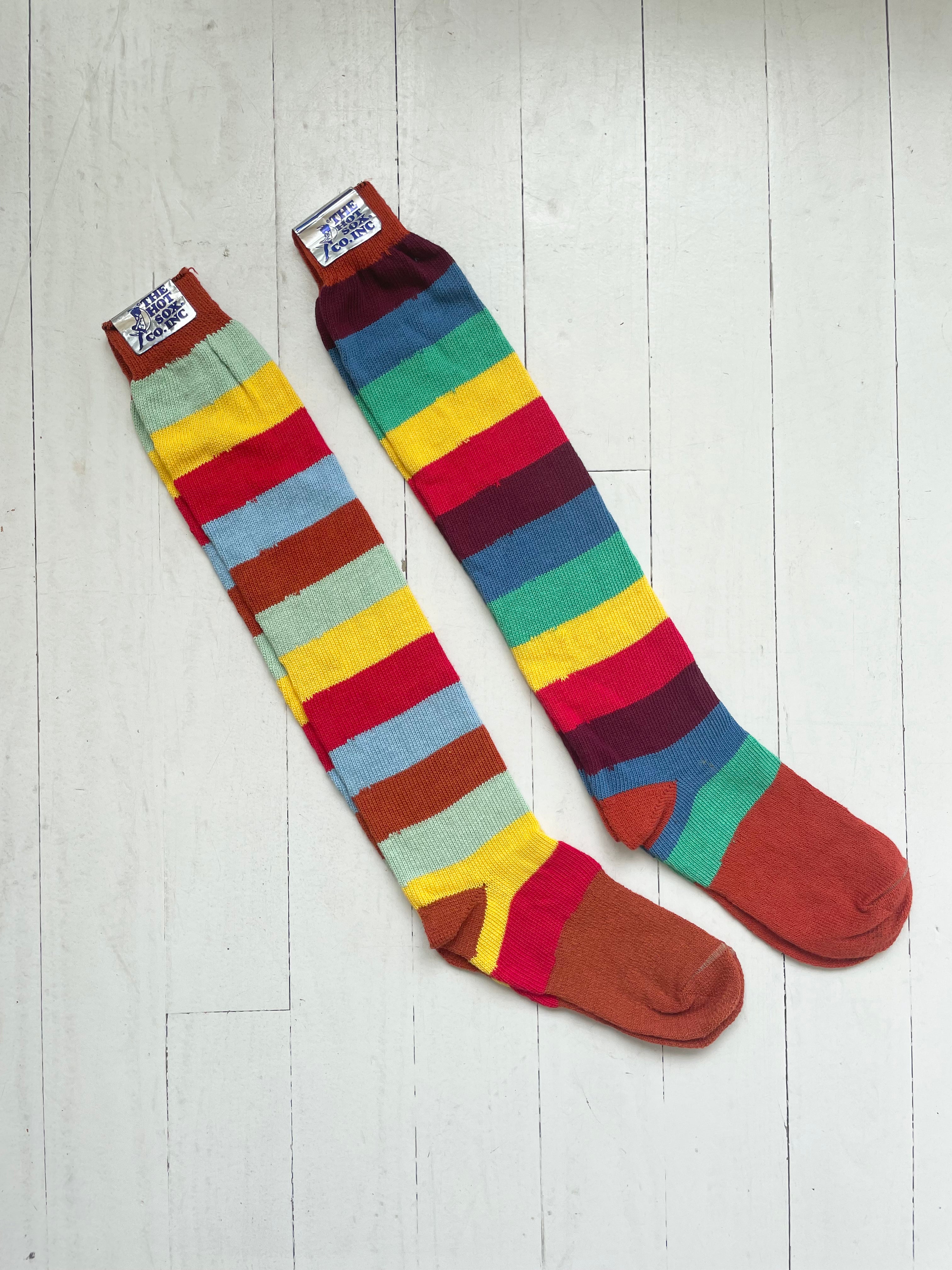 1970s Rainbow Knee Socks