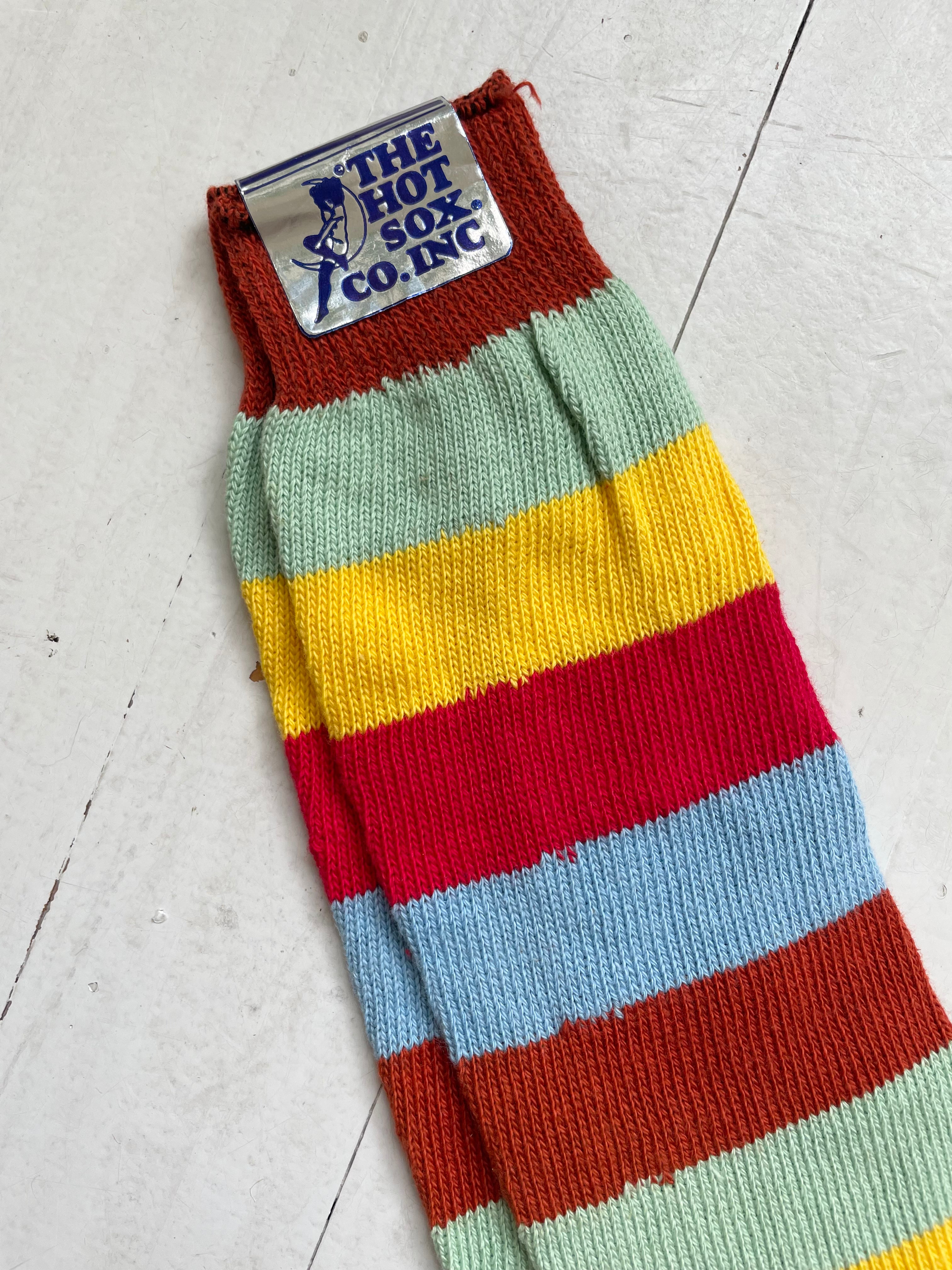 1970s Rainbow Knee Socks