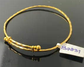 22K Solid Gold Kid's Bangle B7831