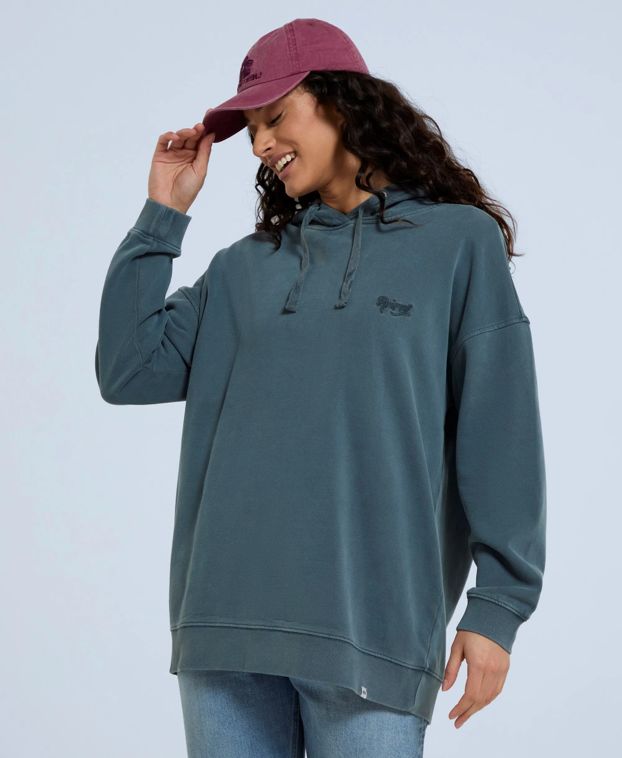 Amber Womens Relaxed Hoodie - Petrol