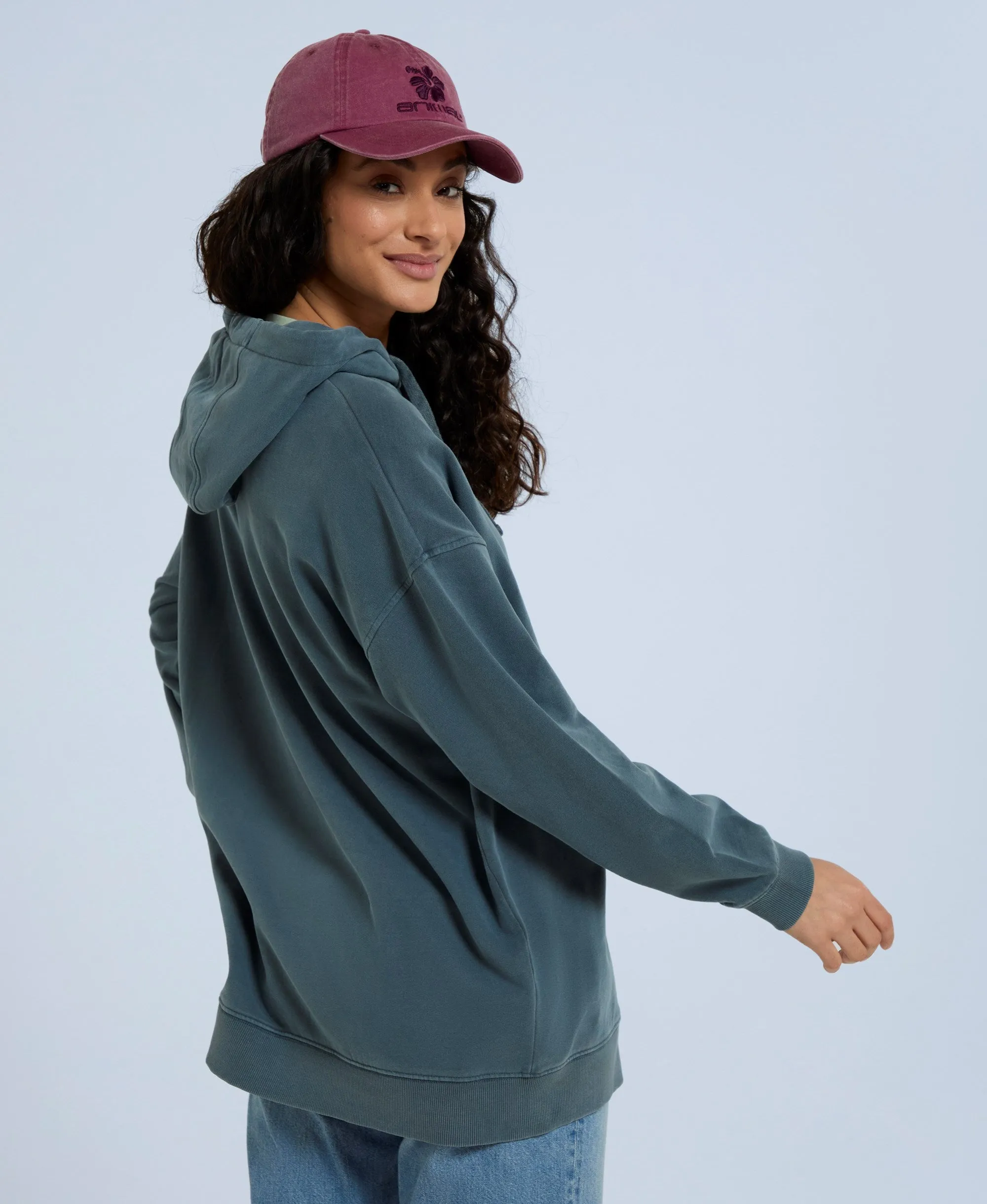 Amber Womens Relaxed Hoodie - Petrol