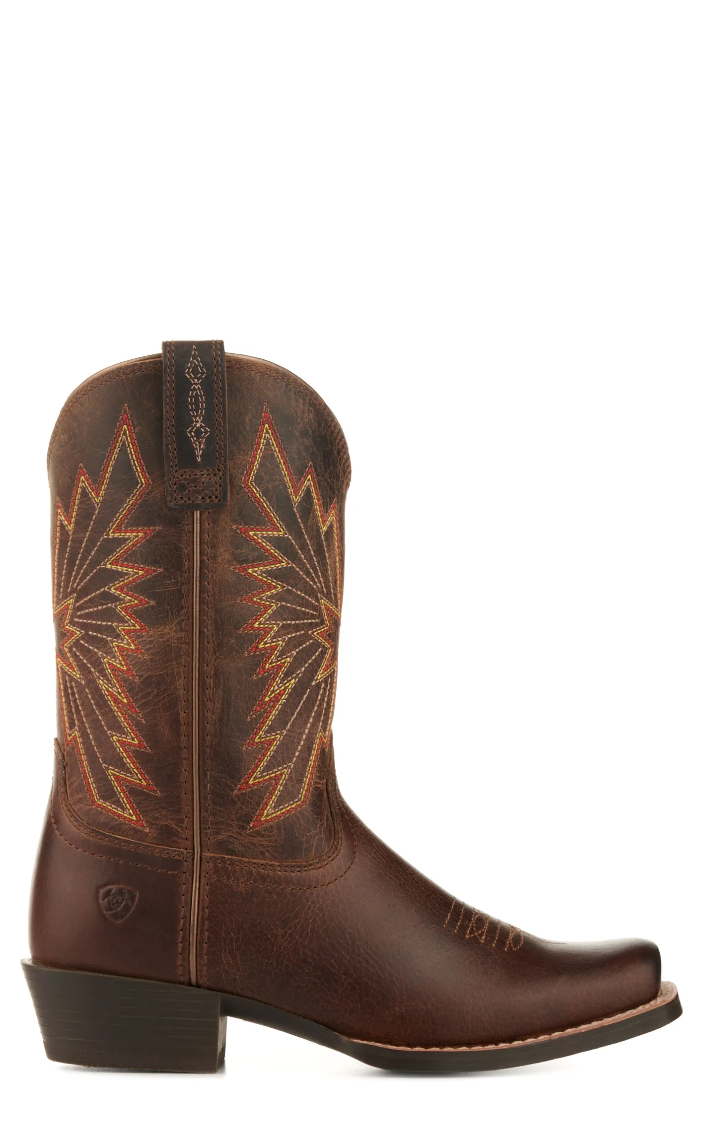 Ariat Youth Decatur Honey Bee Brown Punchy Square Toe Cowboy Boots