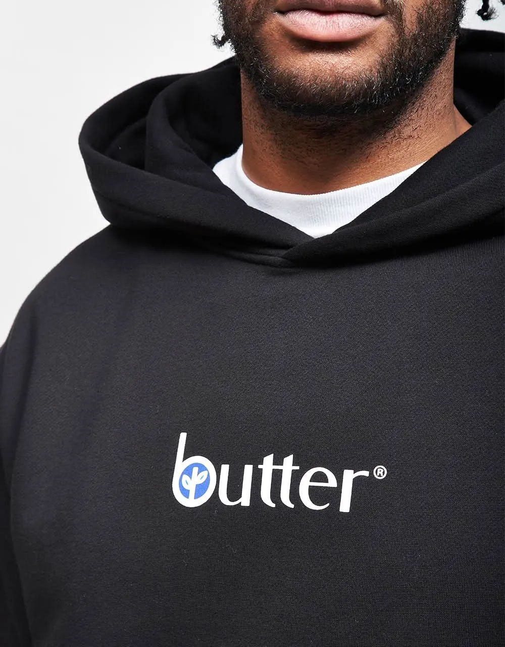 Butter Goods Leaf Classic Logo Pullover Hoodie - Black