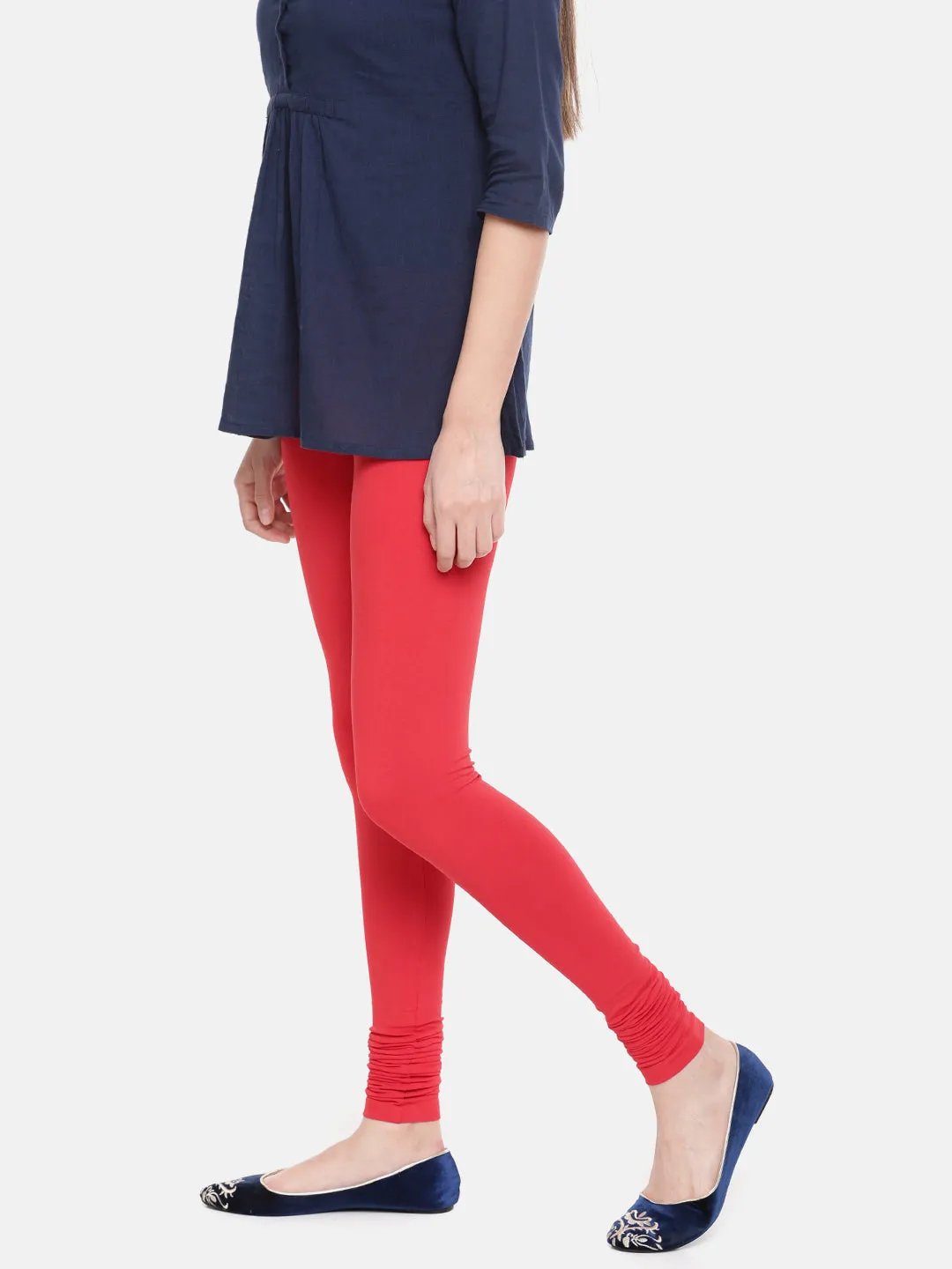 Churidar Leggings-Red