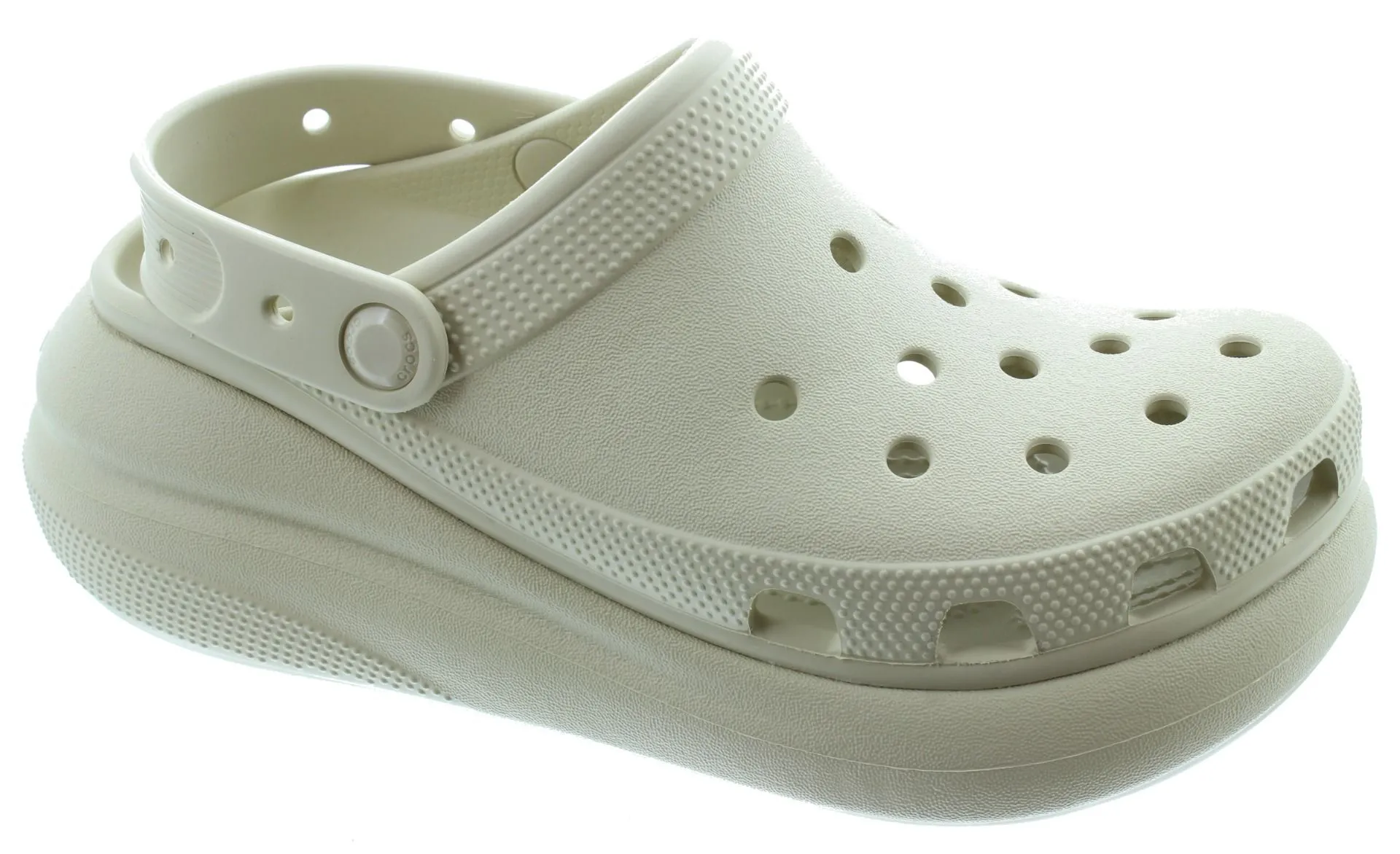 CROCS Ladies Classic Crush Clogs In Bone