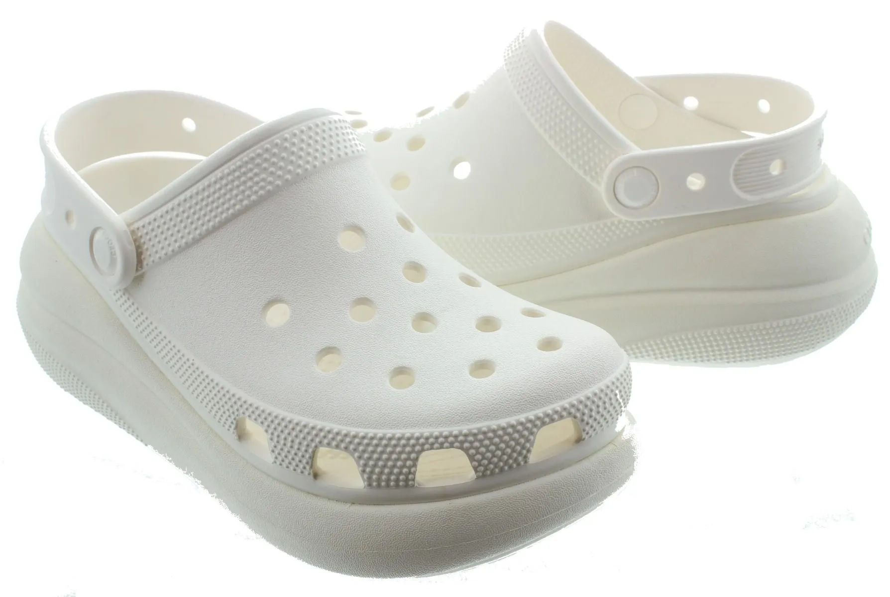 CROCS Ladies Classic Crush Clogs In White