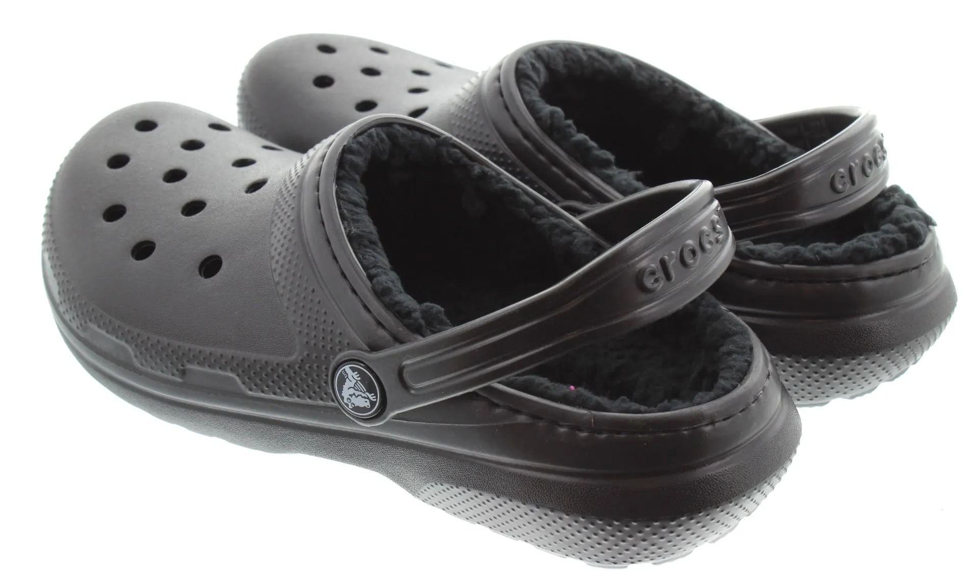 CROCS Youths Lined Clogs In Black