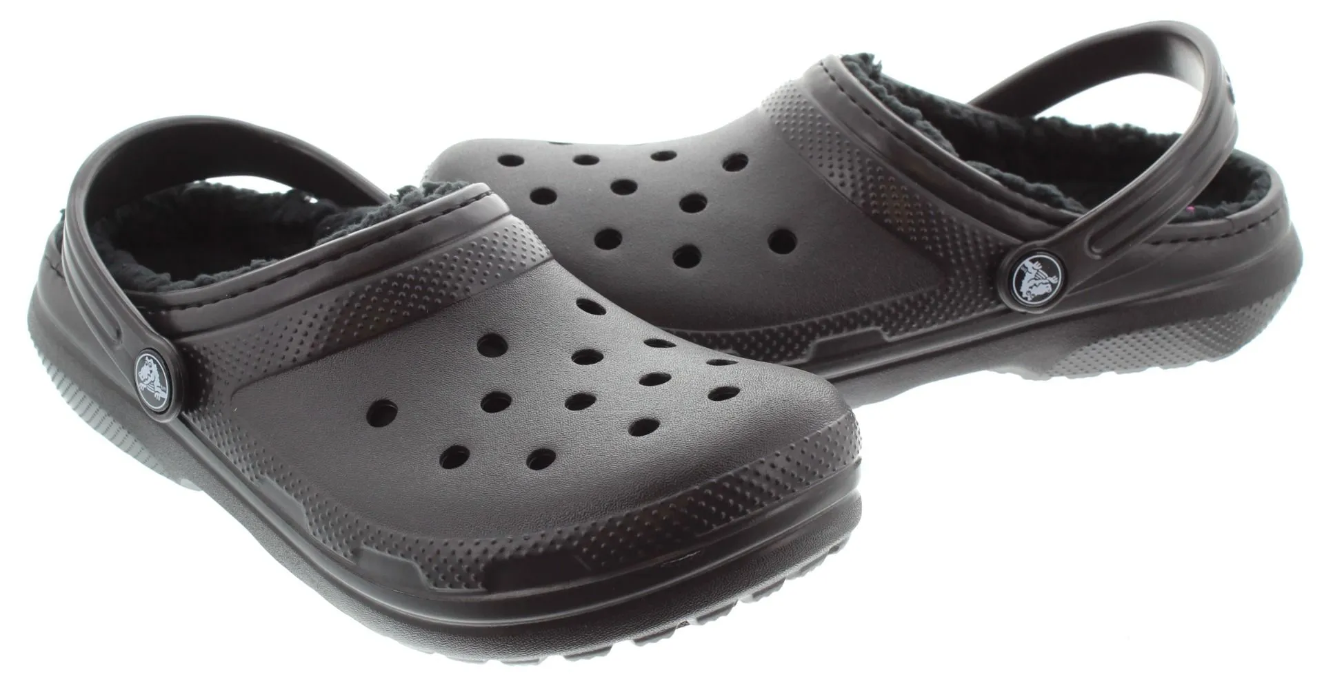 CROCS Youths Lined Clogs In Black