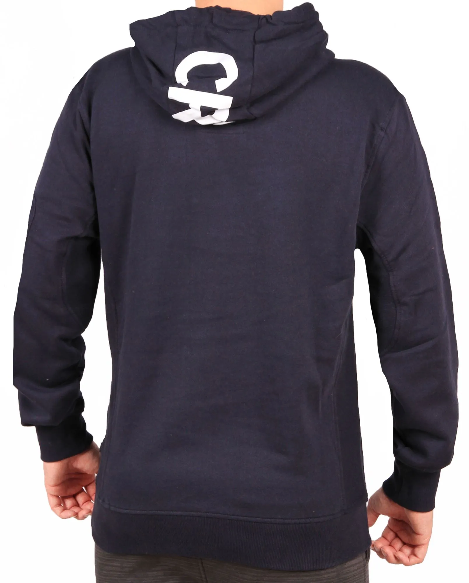 Crosshatch Netlock Overhead Logo Hoodie Navy