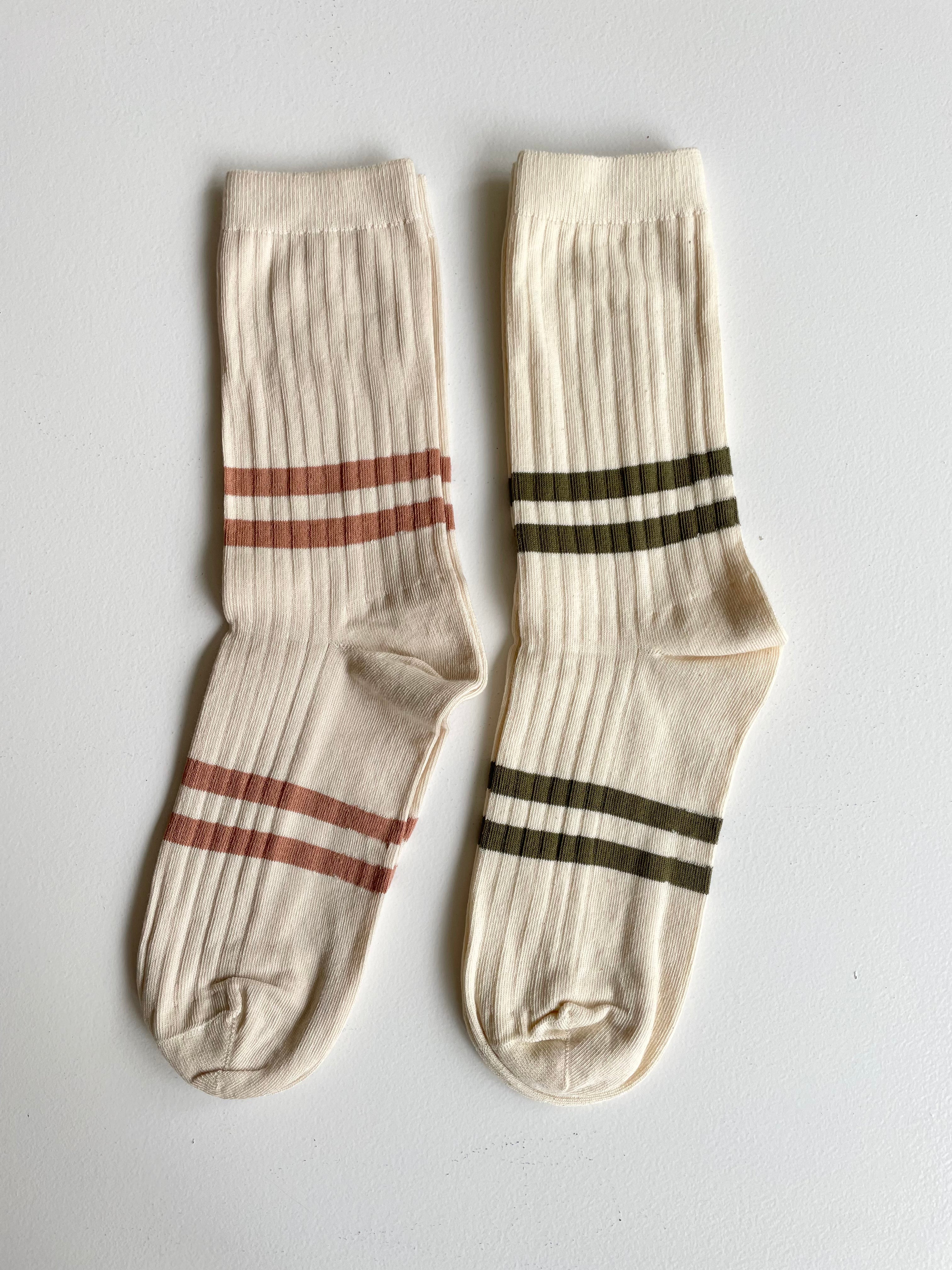 Escuyer Striped Cotton Socks