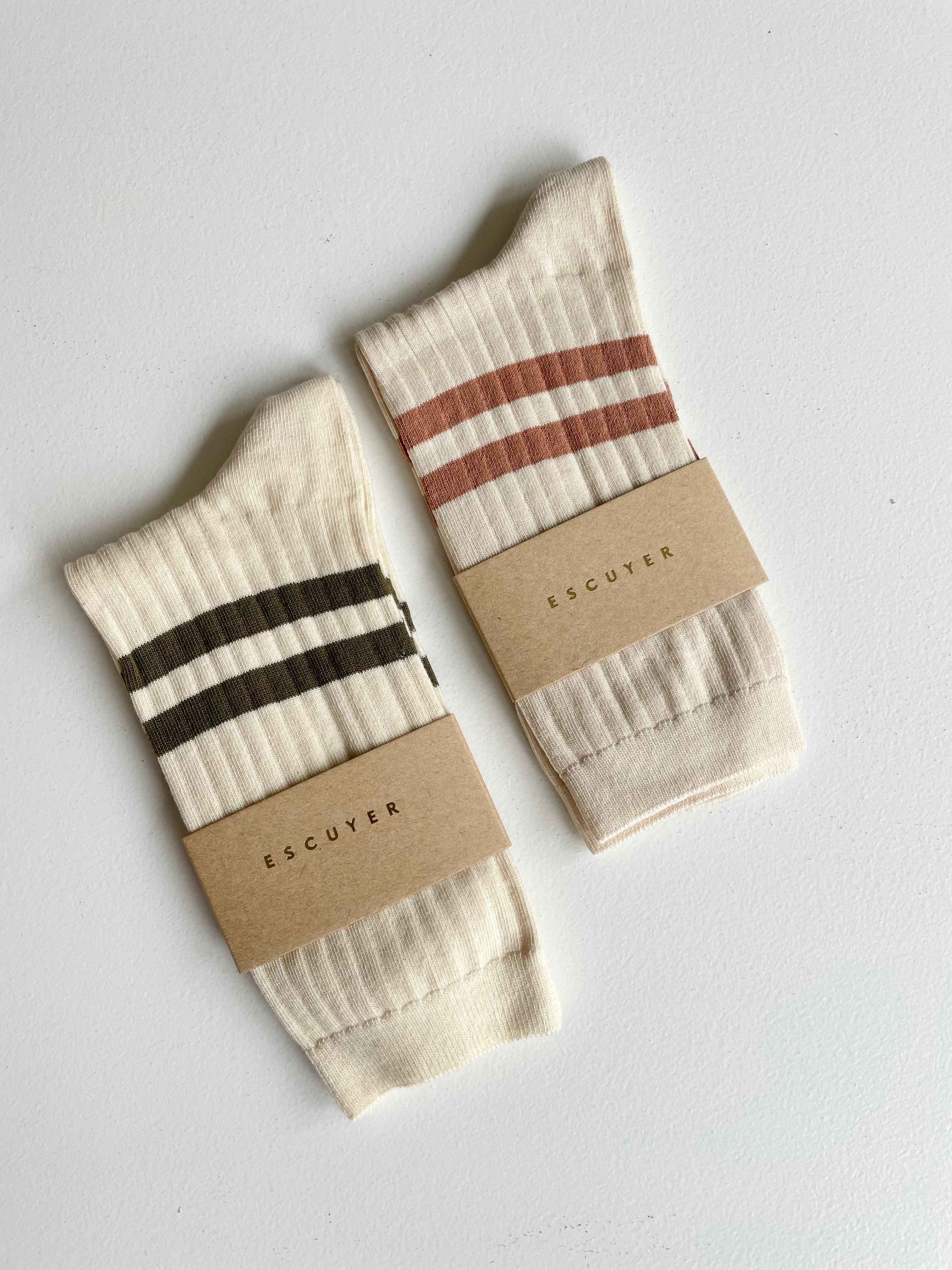 Escuyer Striped Cotton Socks