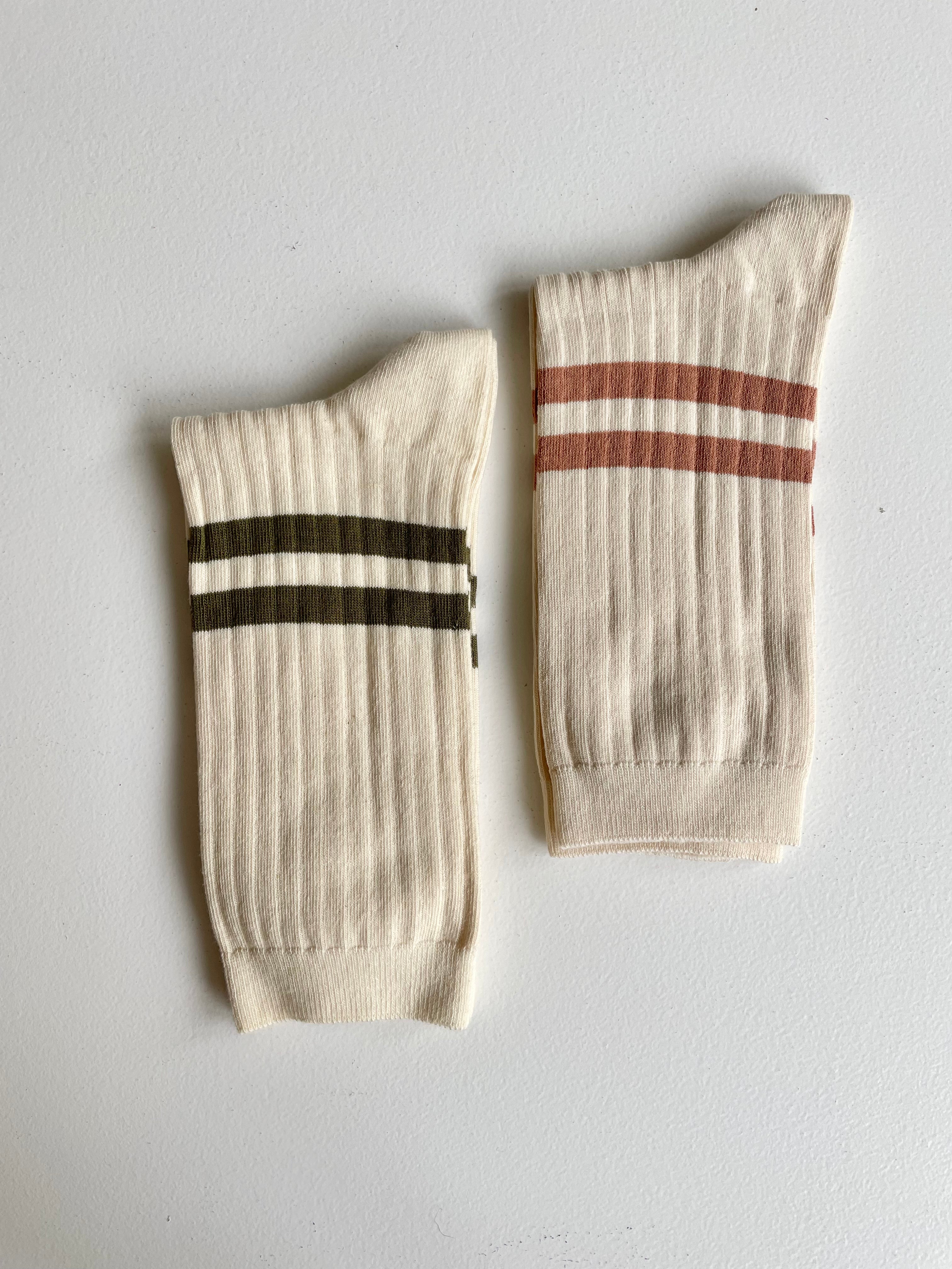 Escuyer Striped Cotton Socks