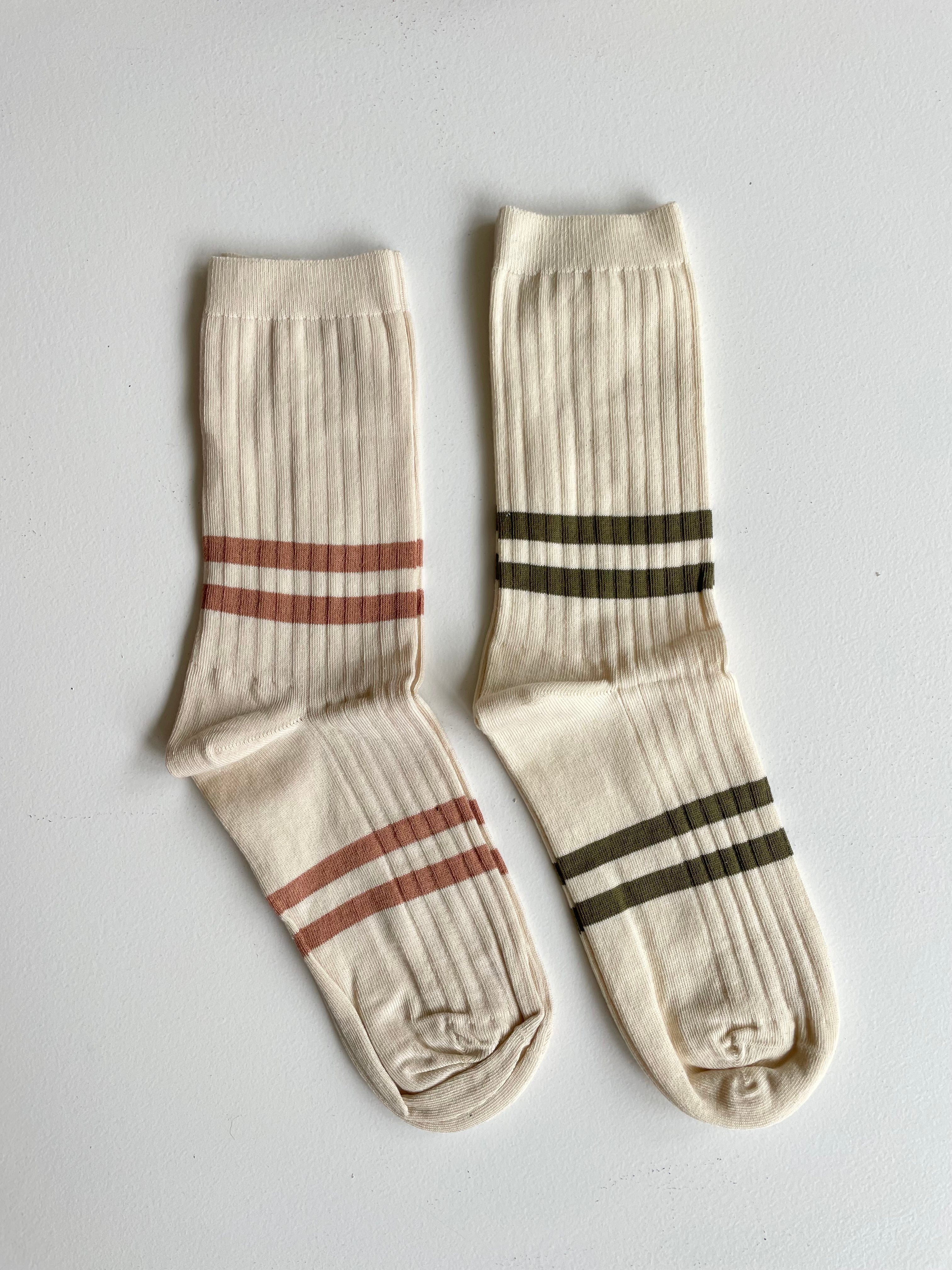 Escuyer Striped Cotton Socks