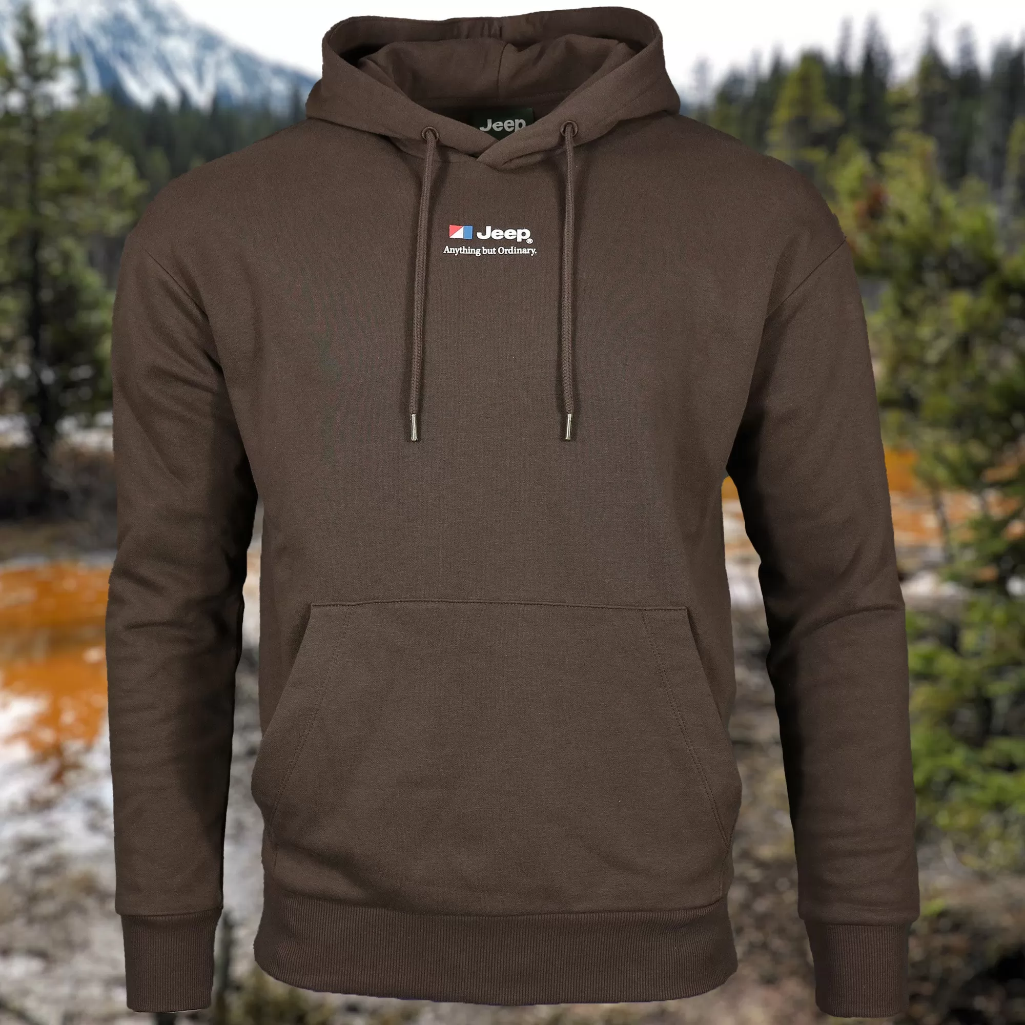 Jeep Laredo Seal Brown Vintage Graphic Hoodie | Jack & Jones Jeep Pullover Hoodie