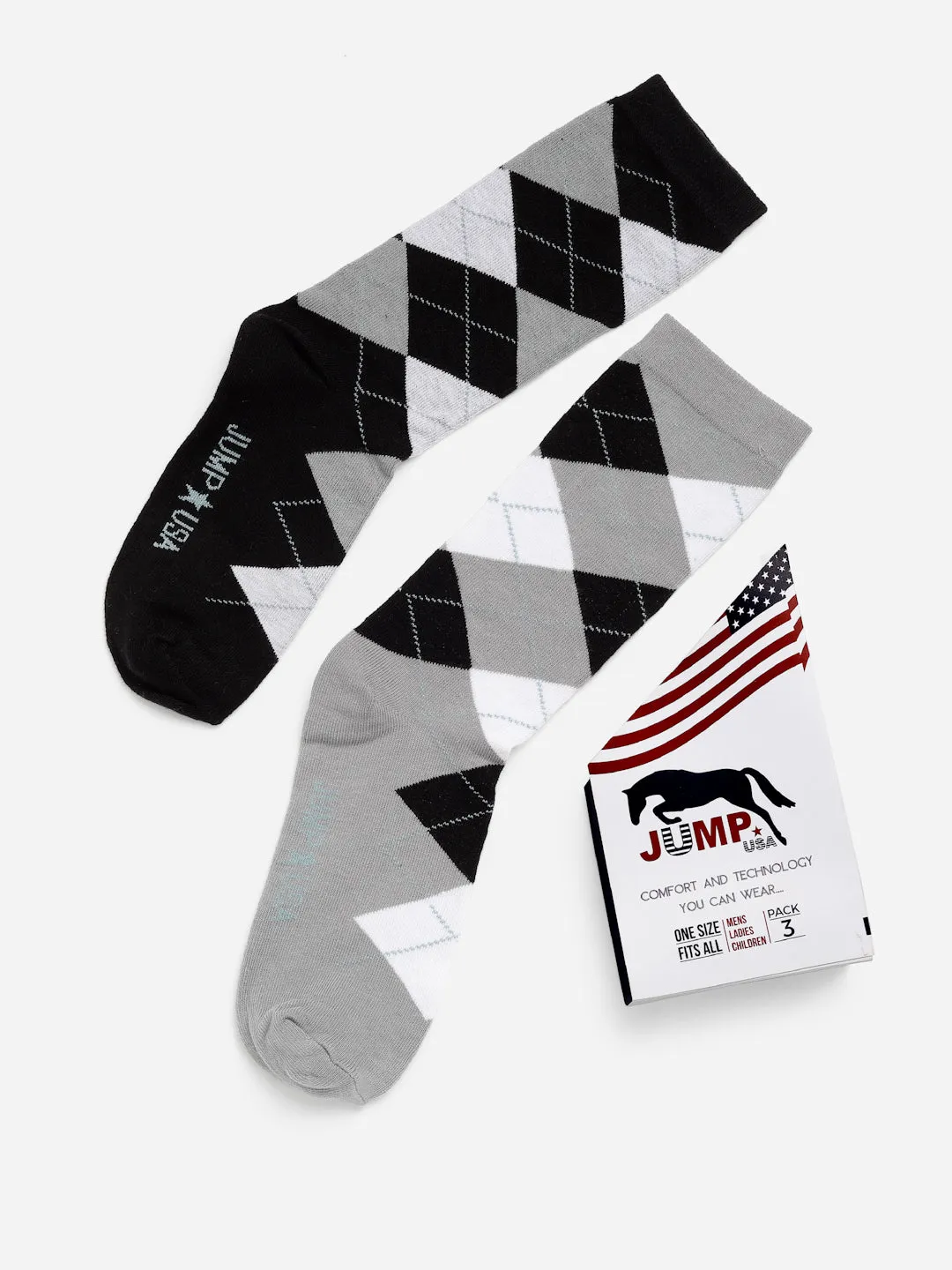 JUMP USA Men Pack Of 2 Assorted Calf-Length Trendy Socks