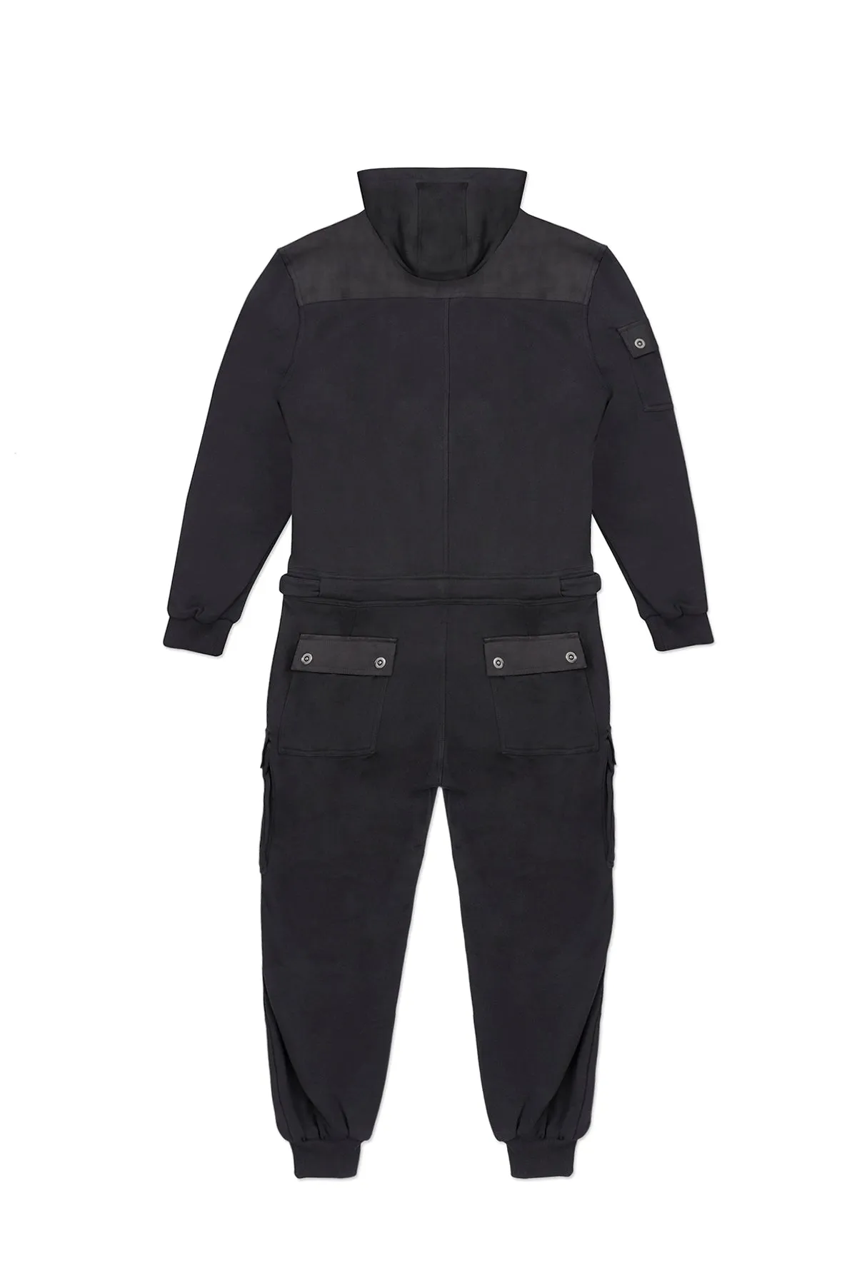 JUMPSUIT HOODIE IN BLACK