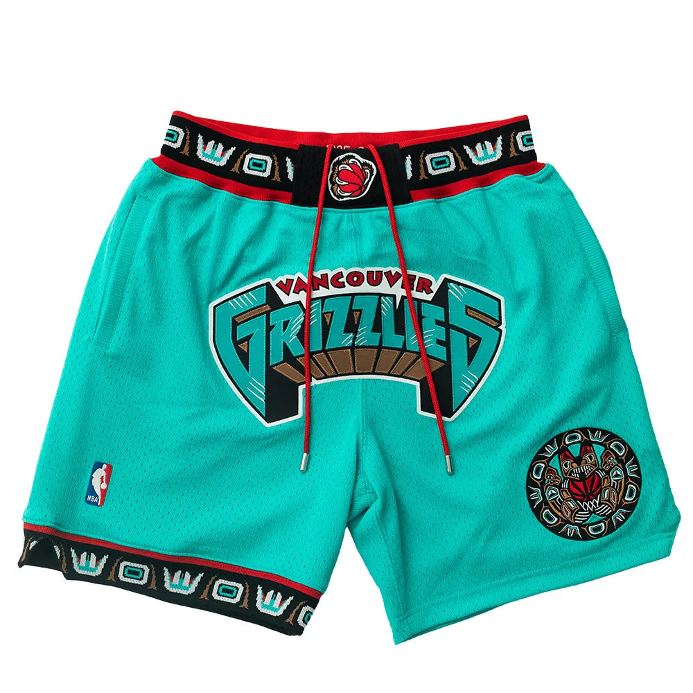 Just Don X Mitchell & Ness Vancouver Grizzlies Basketball Short - 7inch Inseam