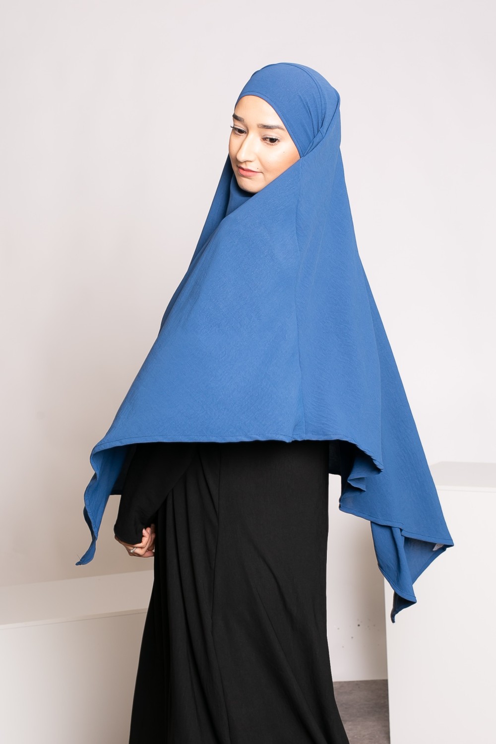 Khimar puntiagudo azul jazz