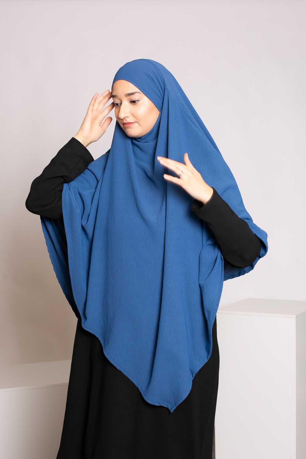 Khimar puntiagudo azul jazz