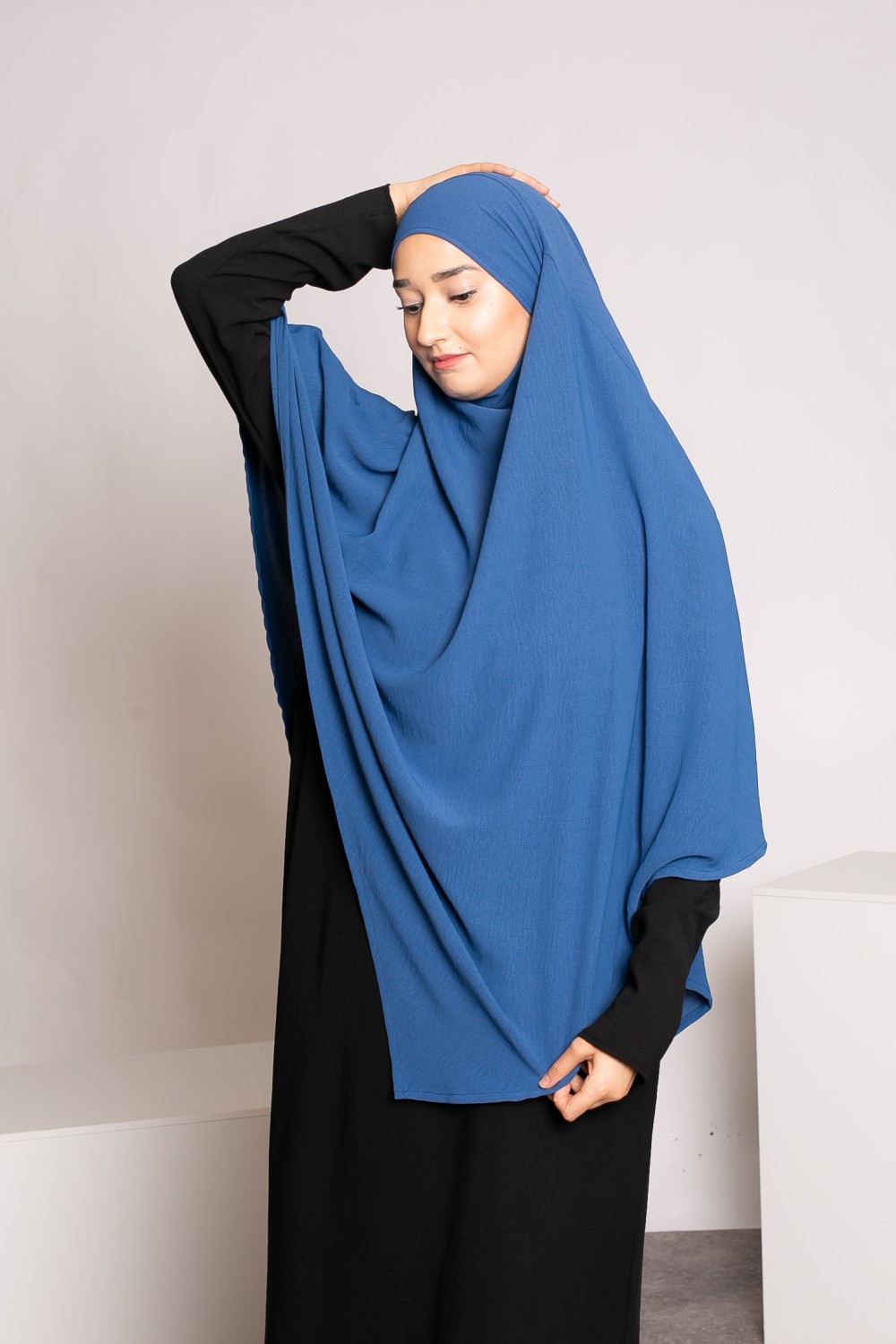 Khimar puntiagudo azul jazz