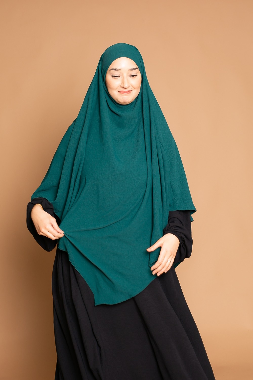 Khimar puntiagudo jazz verde oscuro