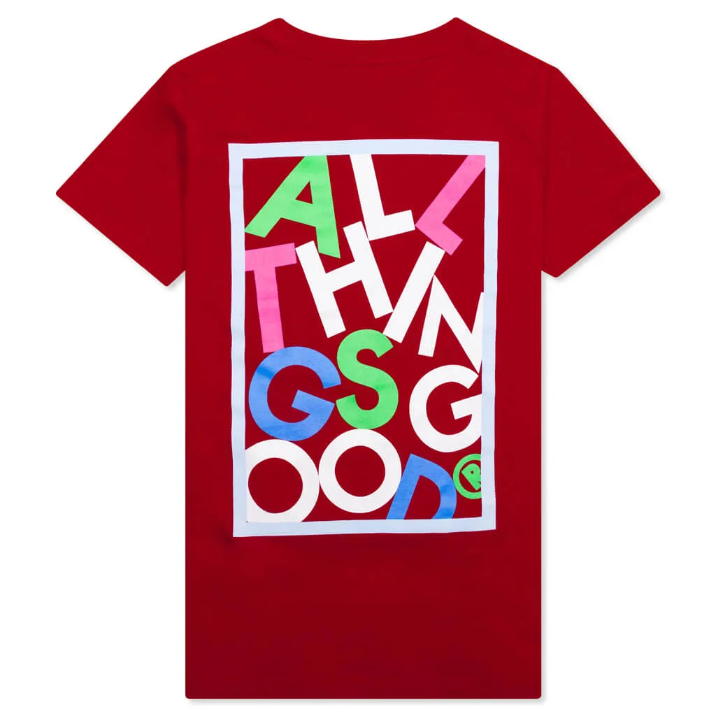 Kid's Jumbled Tee - Red