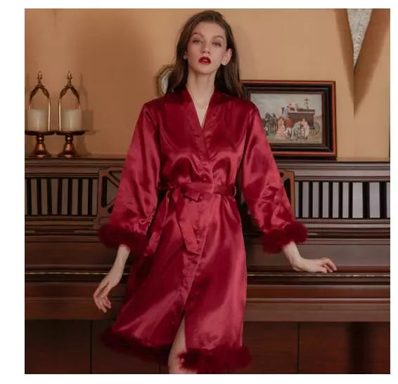 Kimono Bathrobe Gown Casual Sleepwear Intimate Lingerie