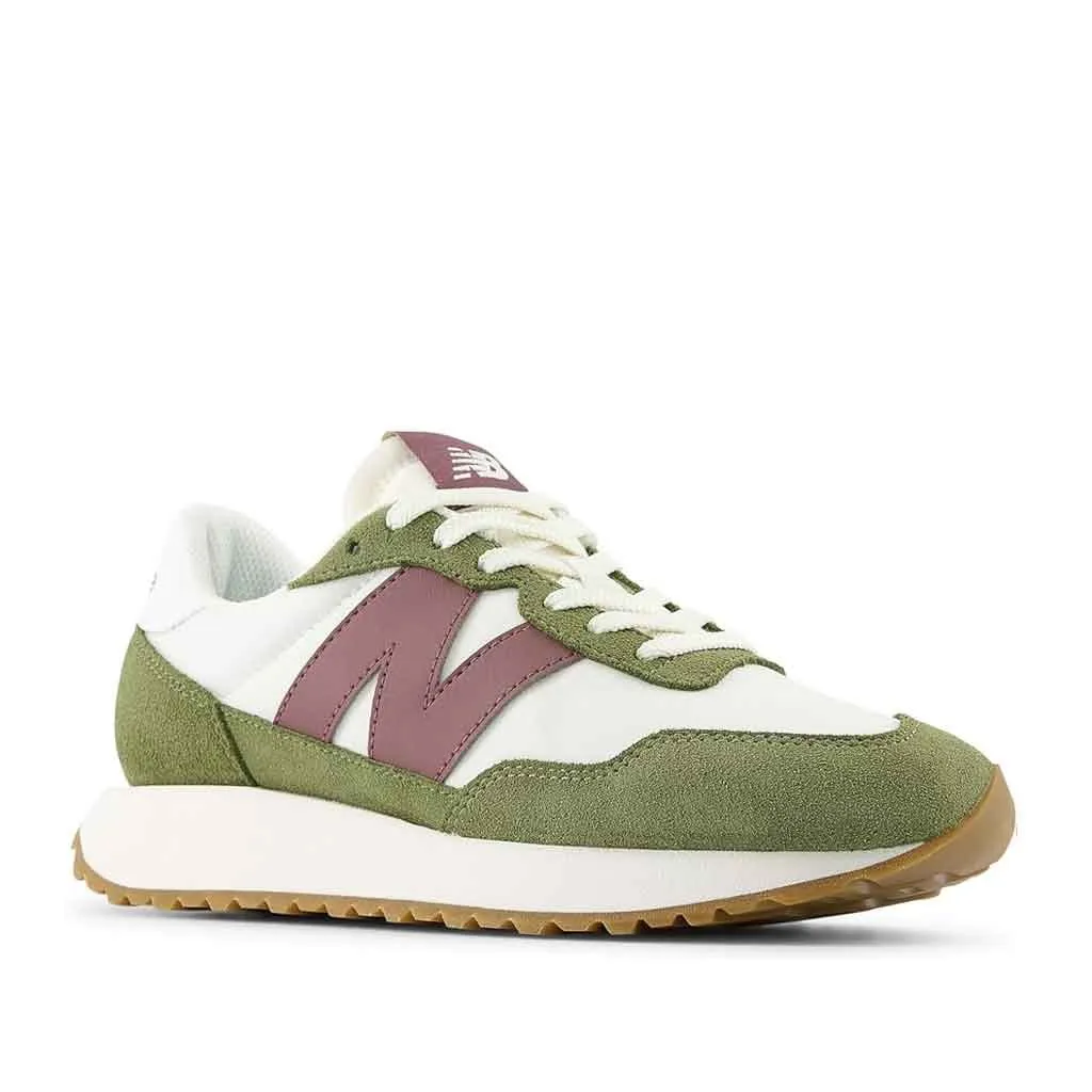 New Balance 237 Sneaker for Women- Green/White