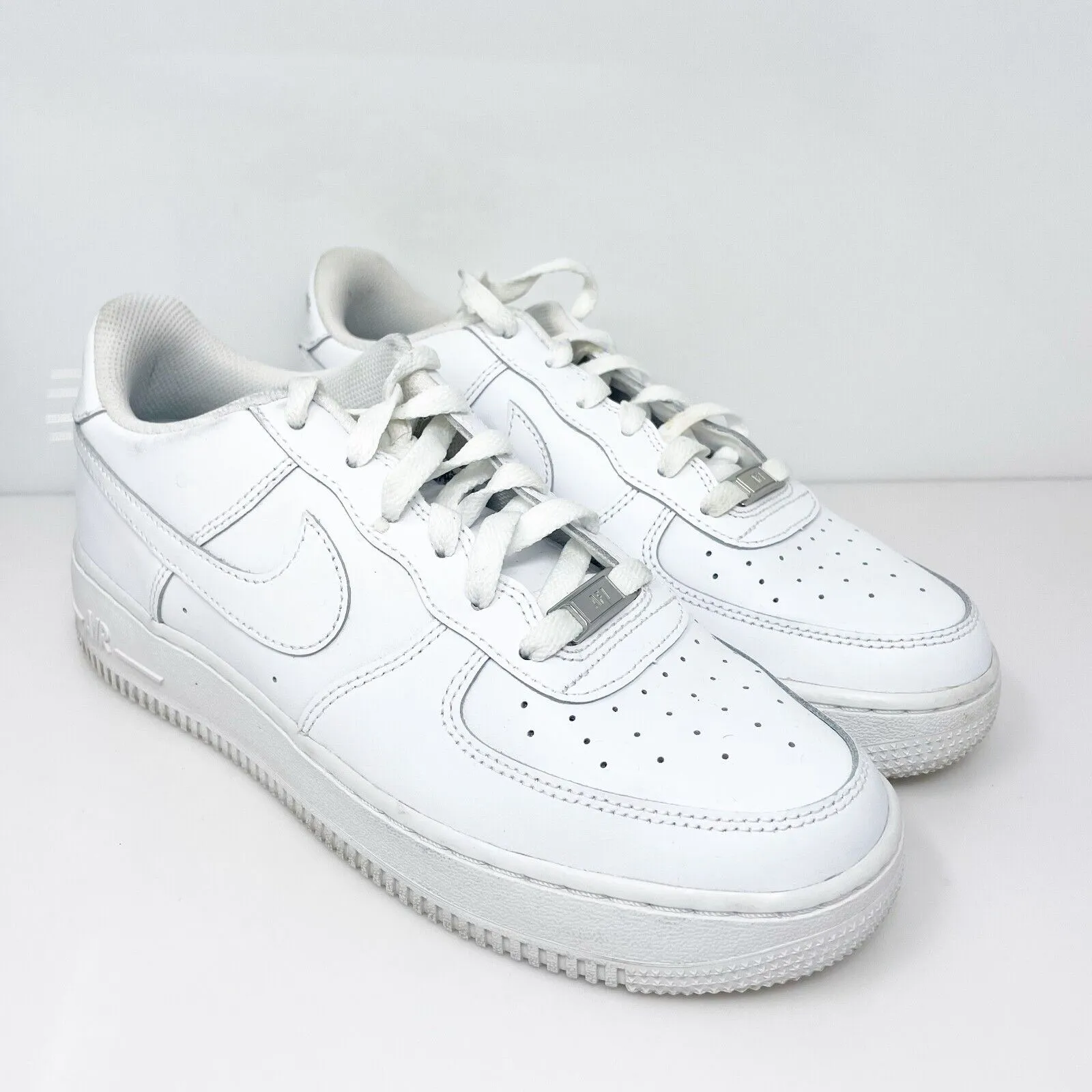 Nike Boys Air Force 1 Low 314192-117 White Casual Shoes Sneakers Size 7Y