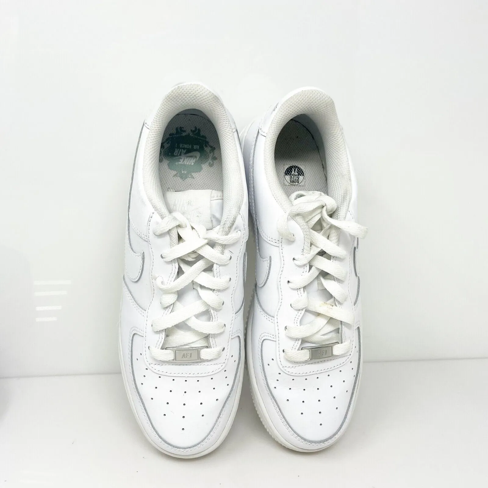 Nike Boys Air Force 1 Low 314192-117 White Casual Shoes Sneakers Size 7Y