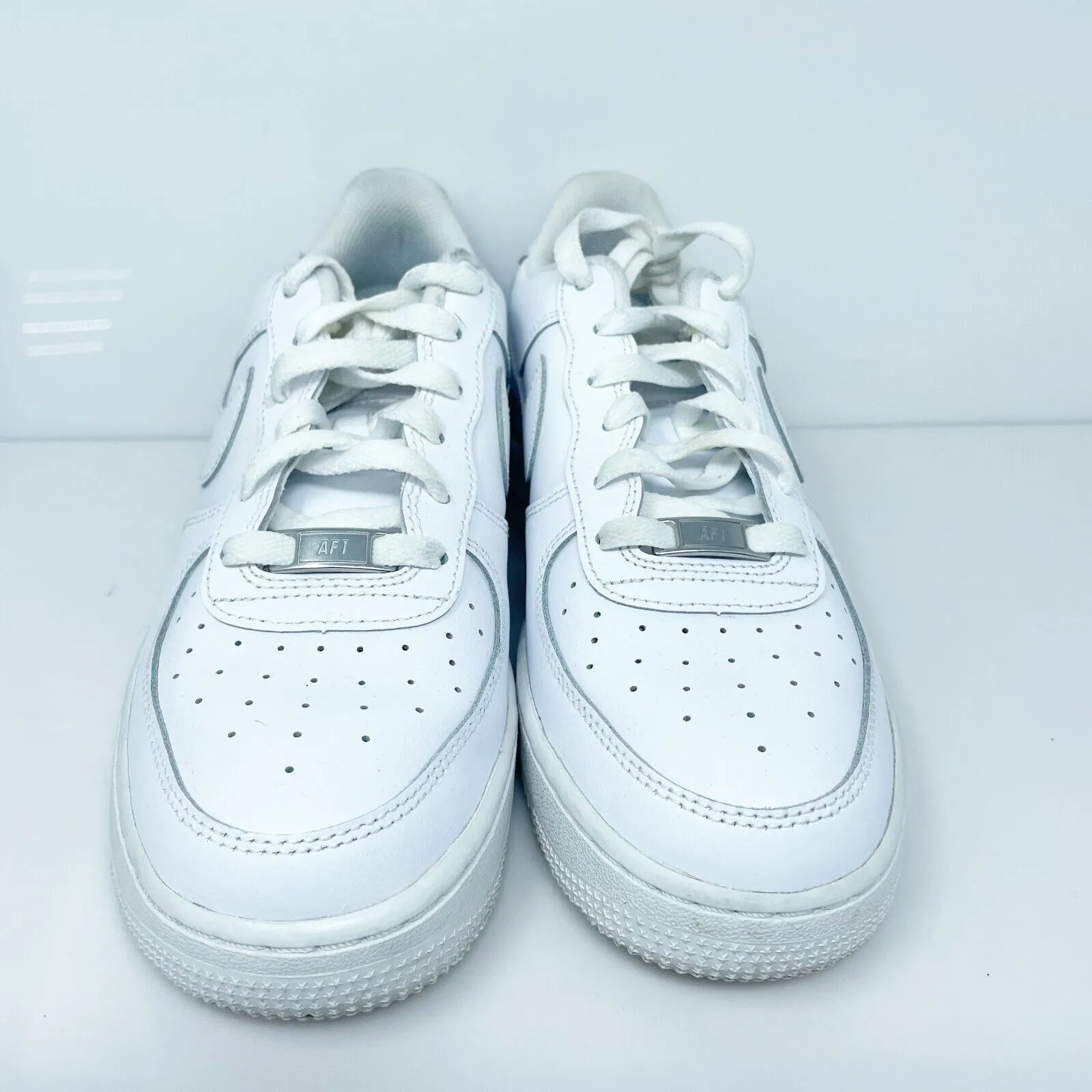 Nike Boys Air Force 1 Low 314192-117 White Casual Shoes Sneakers Size 7Y