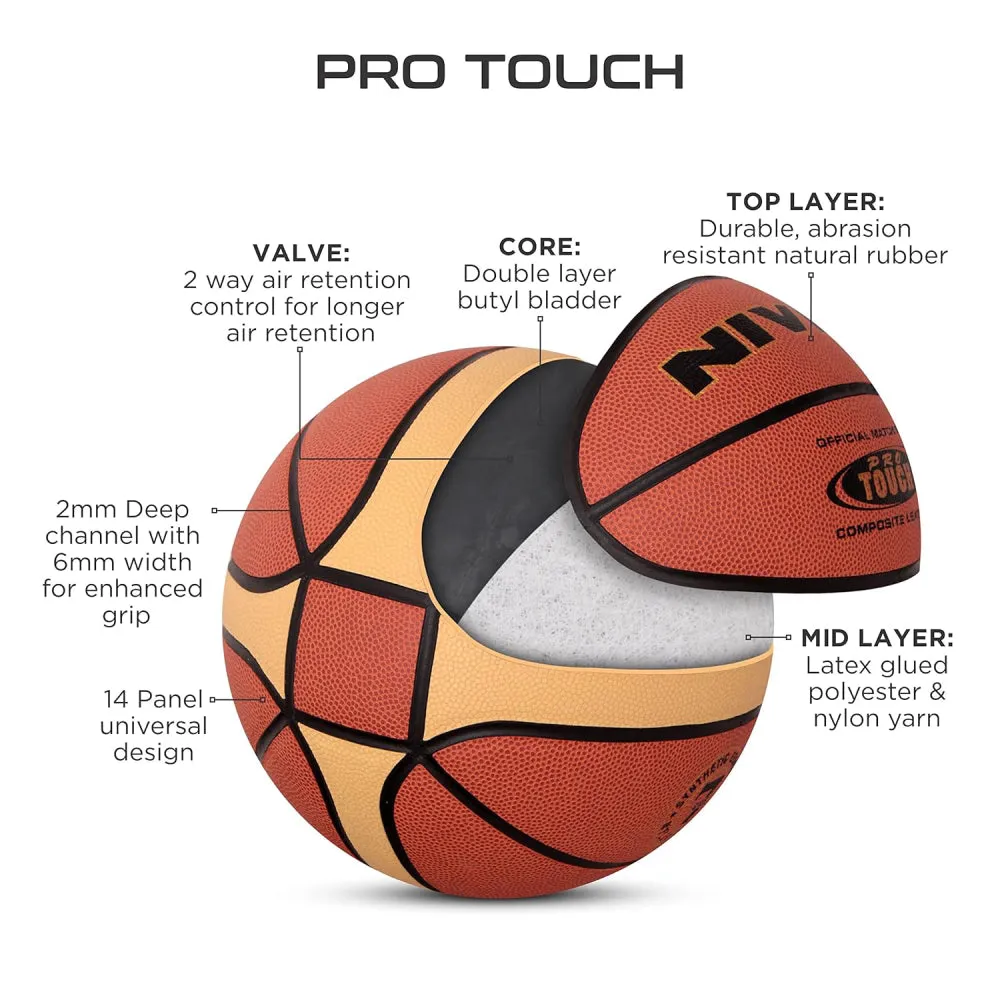 Nivia Pro Touch BasketBall (Brick)