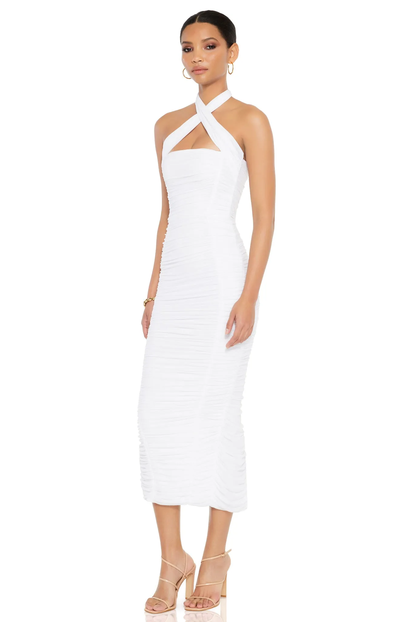 Nookie Monroe Midi Dress - White