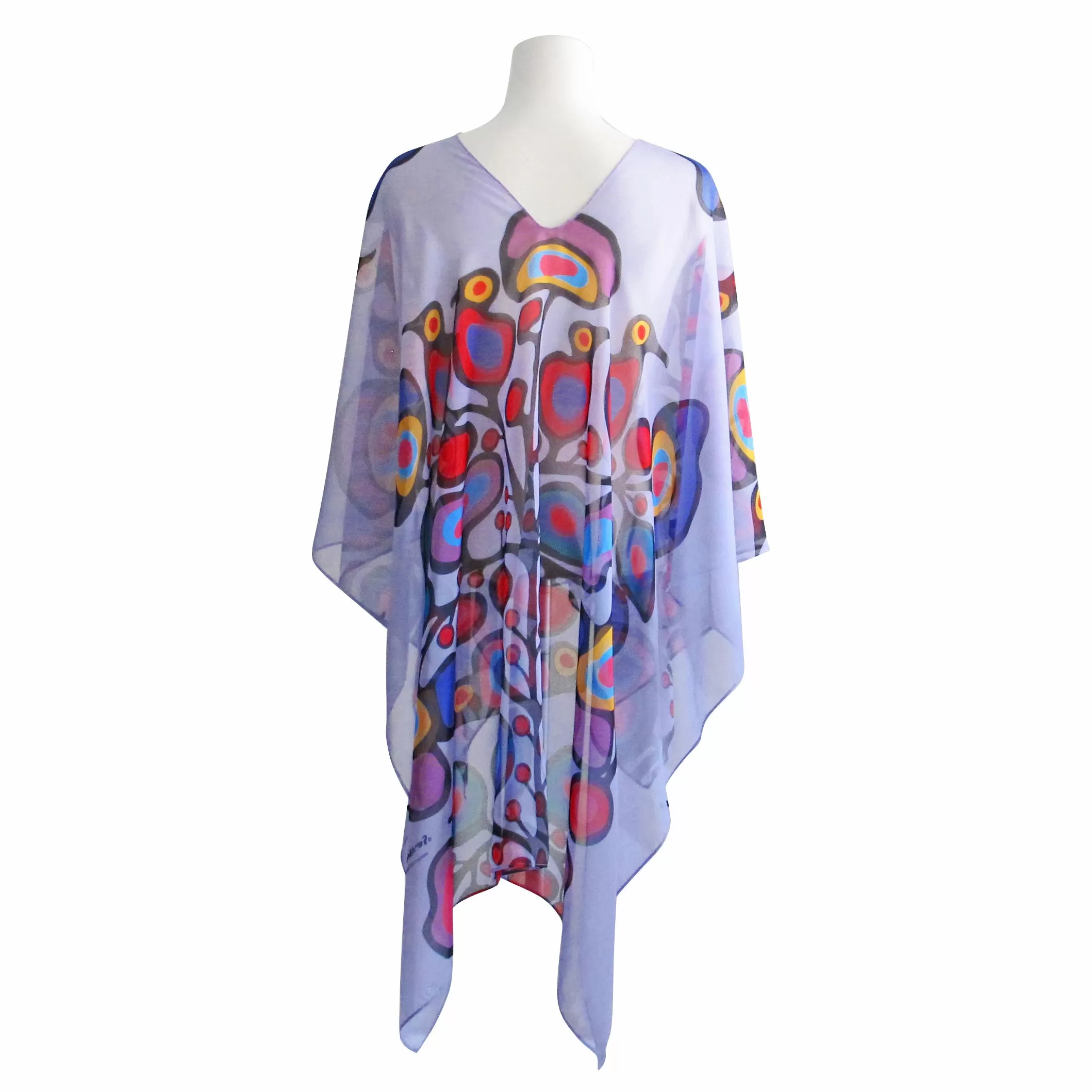 Norval Morrisseau Woodland Floral Kimono Scarf