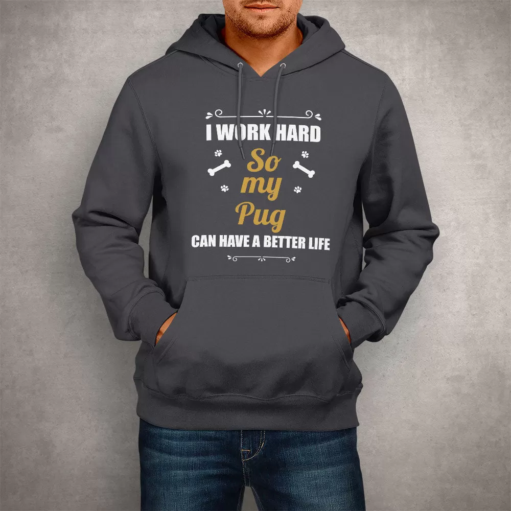 Personalized Unisex Hoodie, I Work Hard