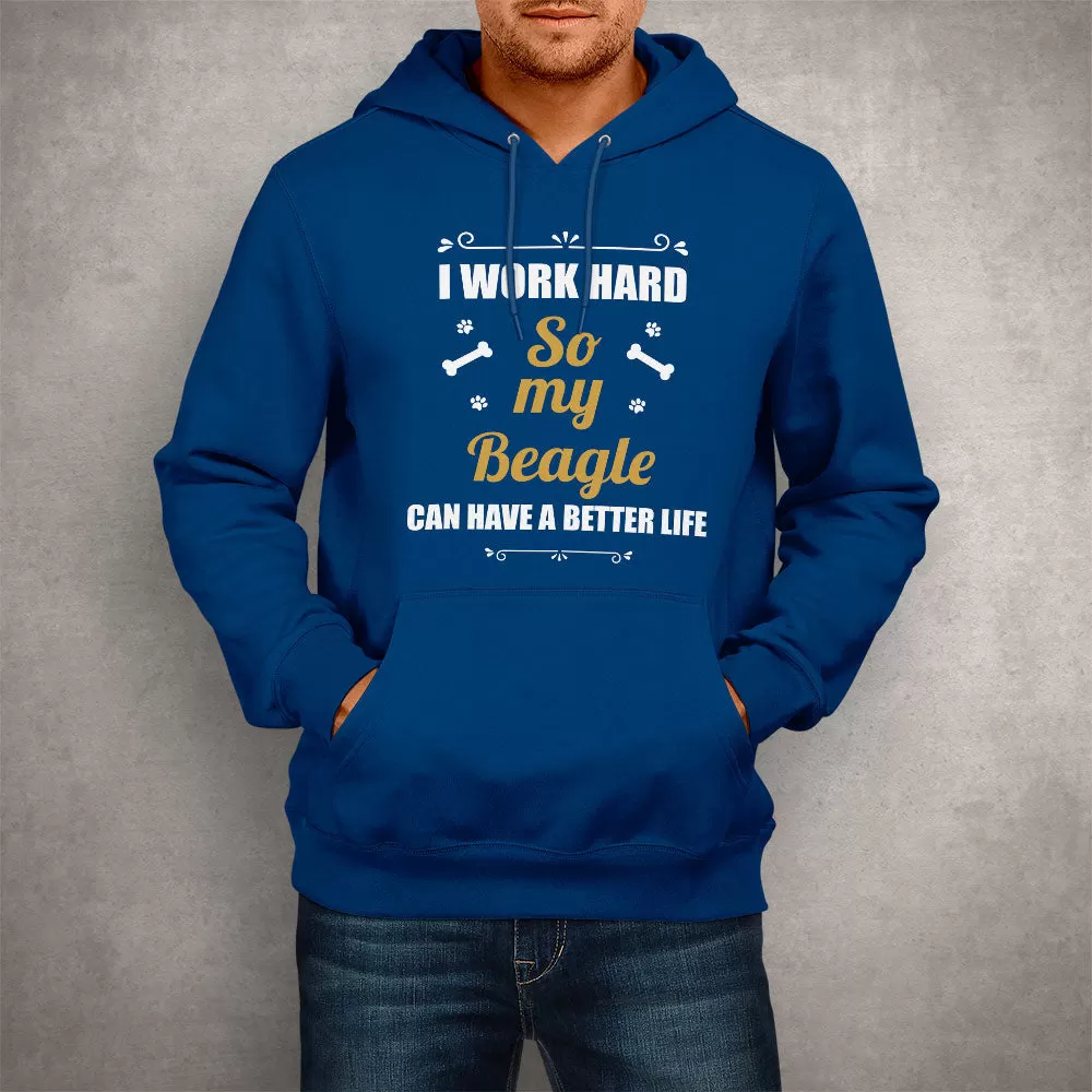 Personalized Unisex Hoodie, I Work Hard