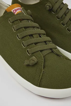 Peu Rambla Green Textile Sneaker for Men