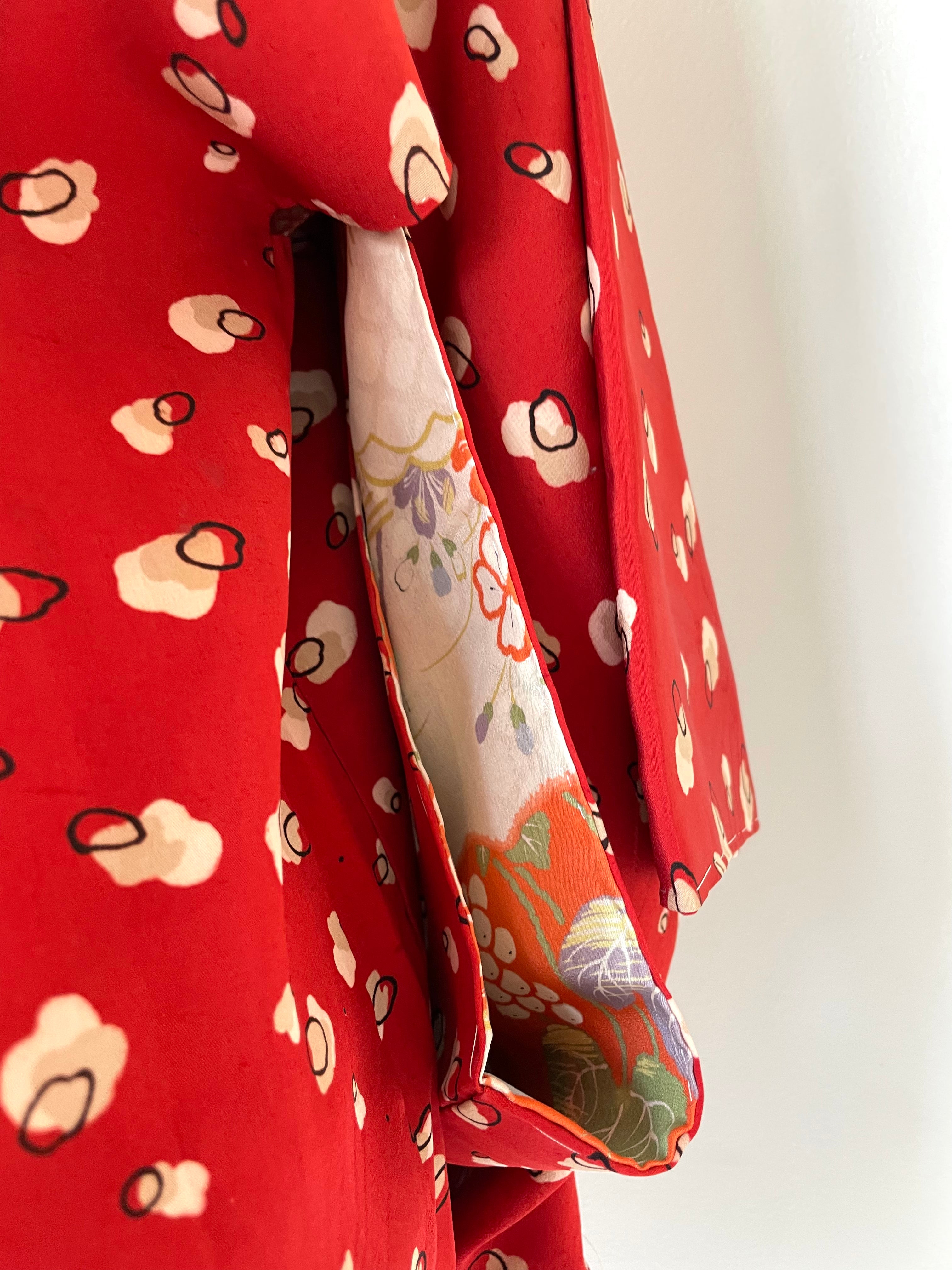 Red Cloud Silk Haori