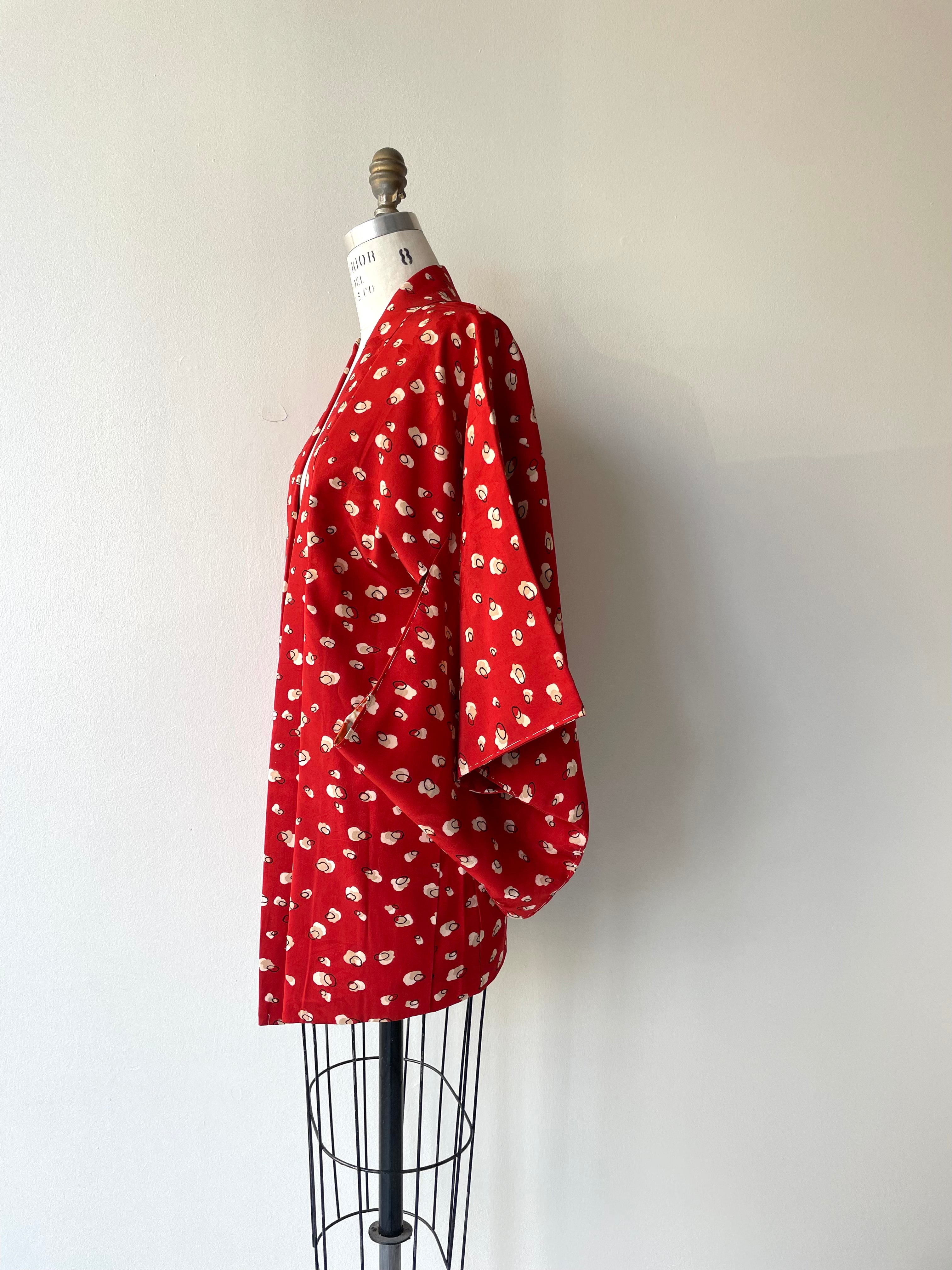 Red Cloud Silk Haori