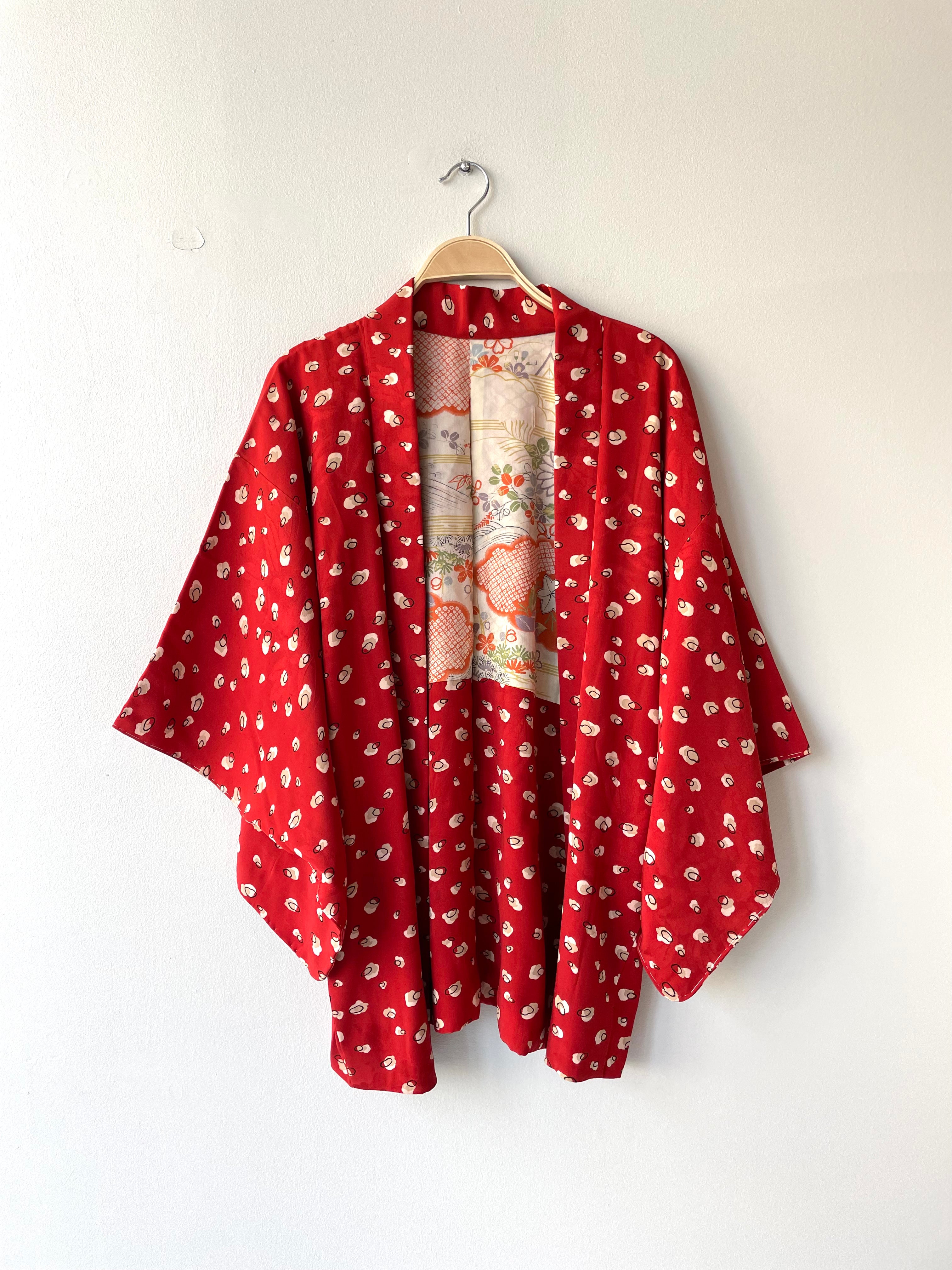 Red Cloud Silk Haori