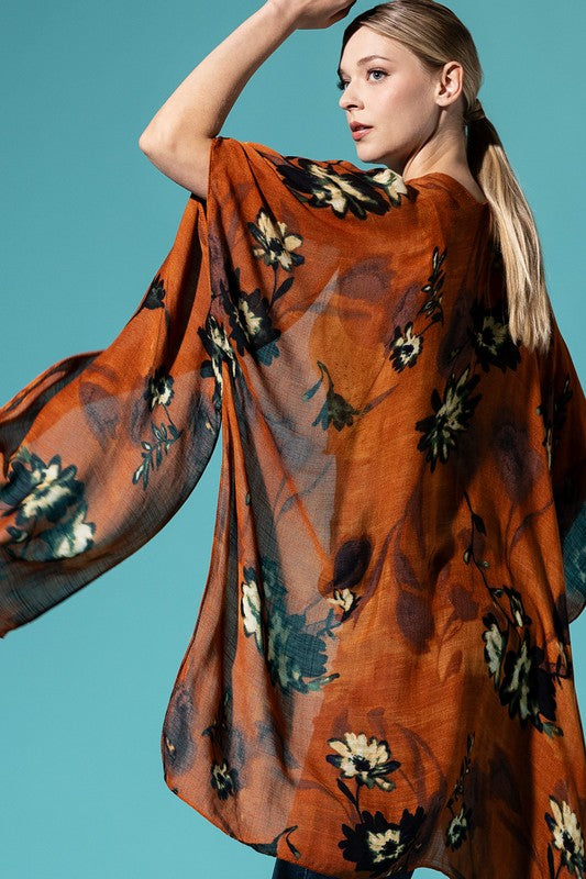 Secret Garden Rust Kimono