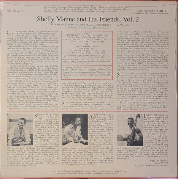 Shelly Manne & His Friends ~ Modern Jazz Performances Of Songs From My Fair Lady