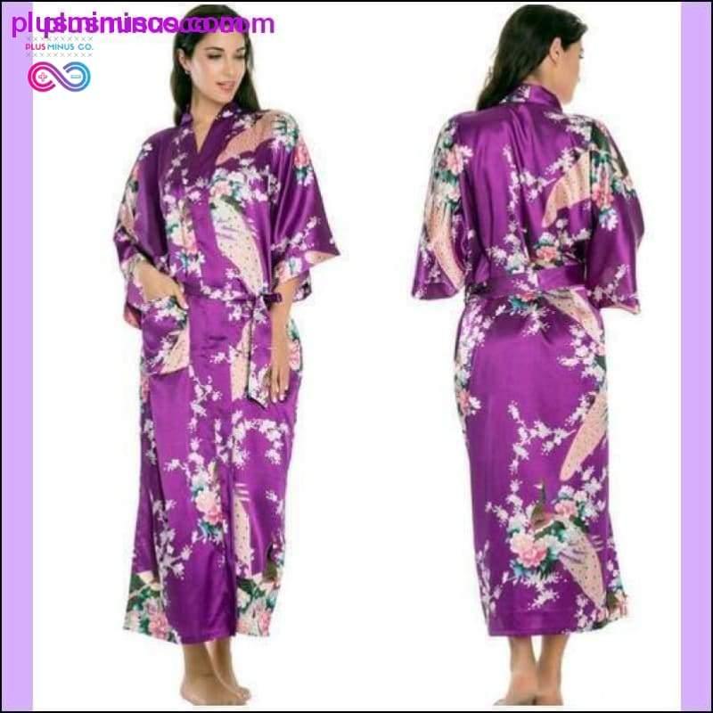 Silk Kimono Robe Bathrobe Women Satin Robe Silk Robes Night