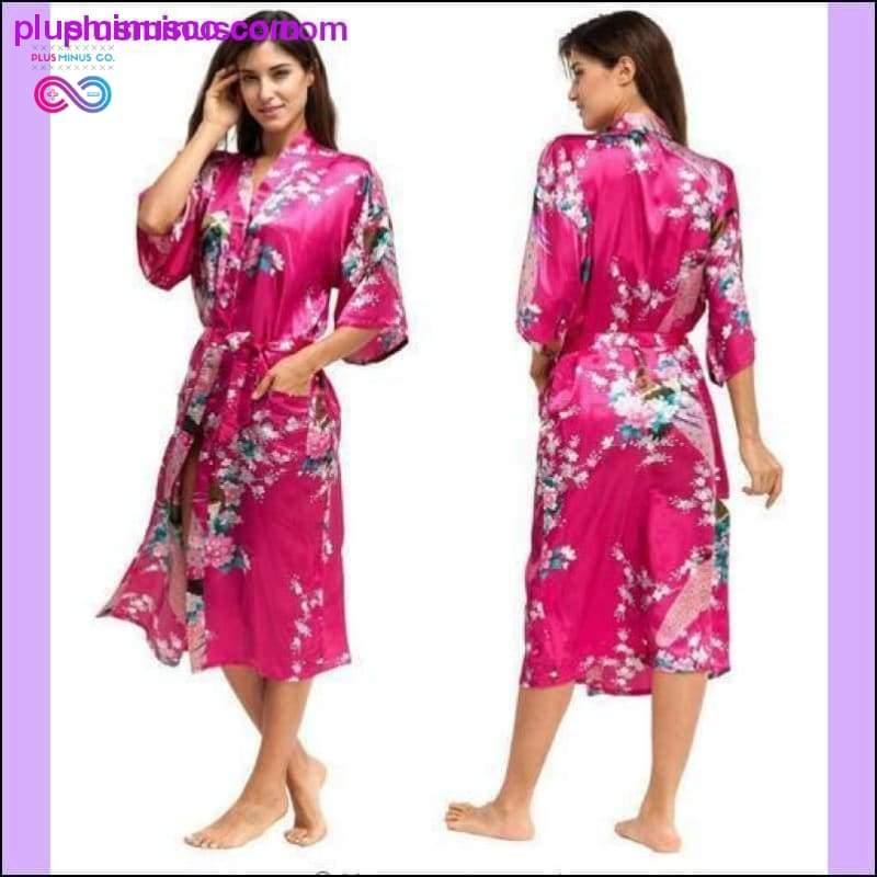 Silk Kimono Robe Bathrobe Women Satin Robe Silk Robes Night