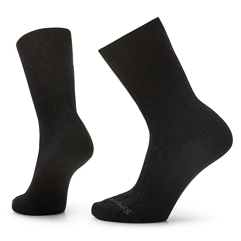 Smartwool Women’s Everyday Cable Crew Socks-Black