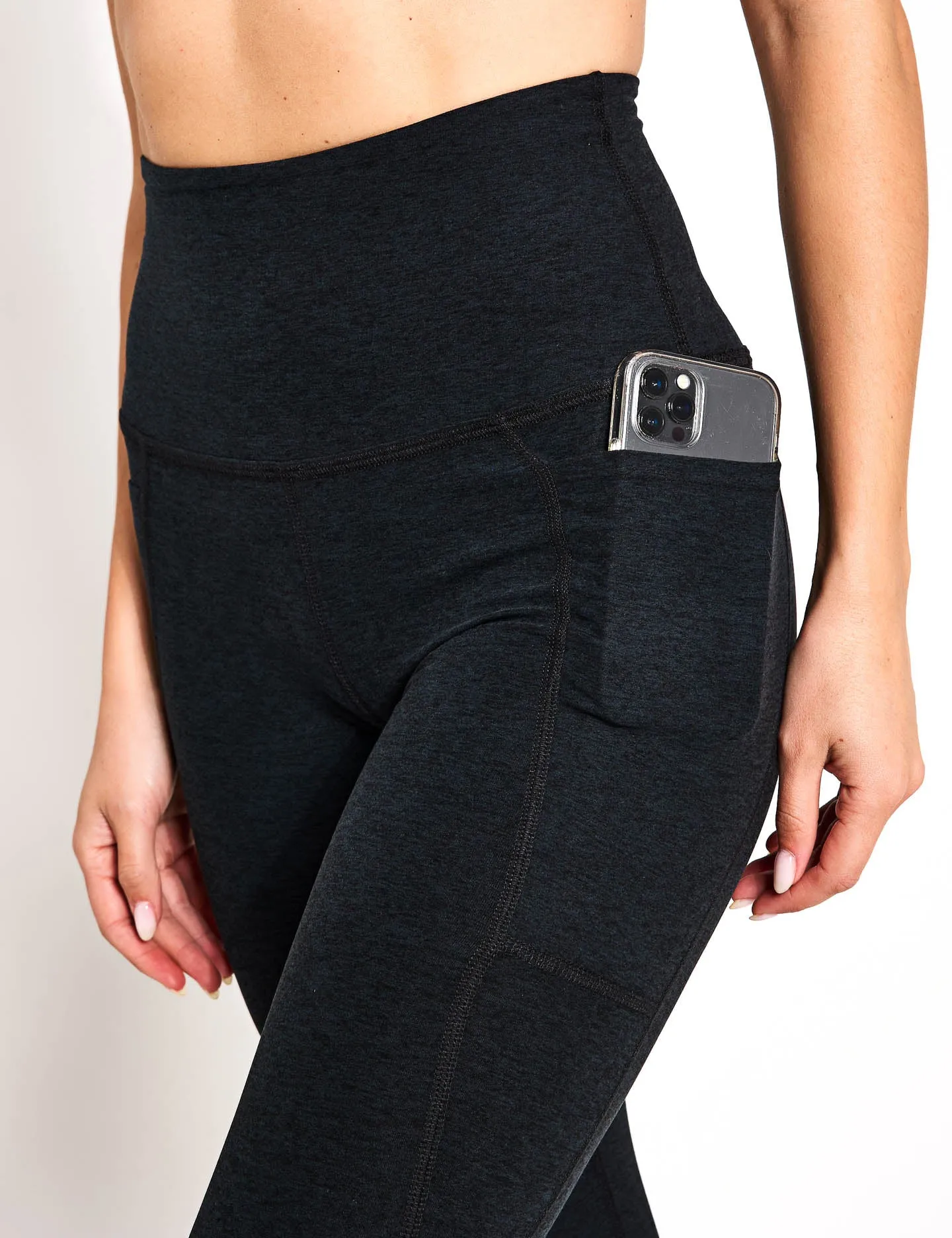 Spacedye Out Of Pocket High Waisted Midi Legging - Darkest Night