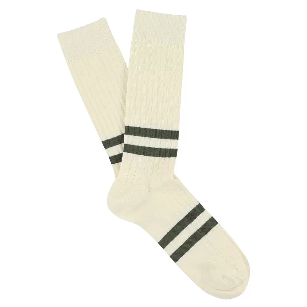 Stripes socks - Ecru / Khaki